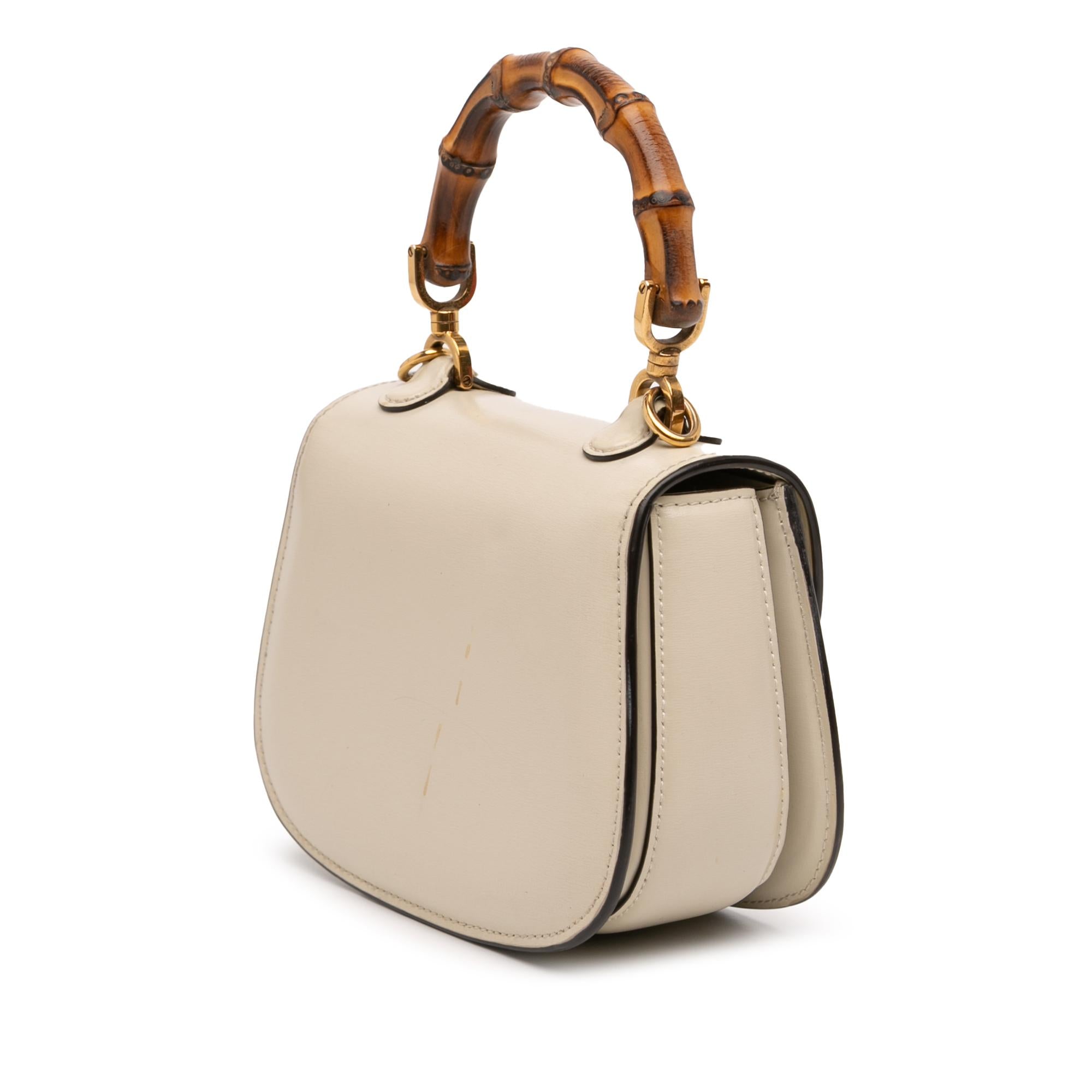 Gucci Mini Calfskin 1947 Bamboo Top Handle Bag