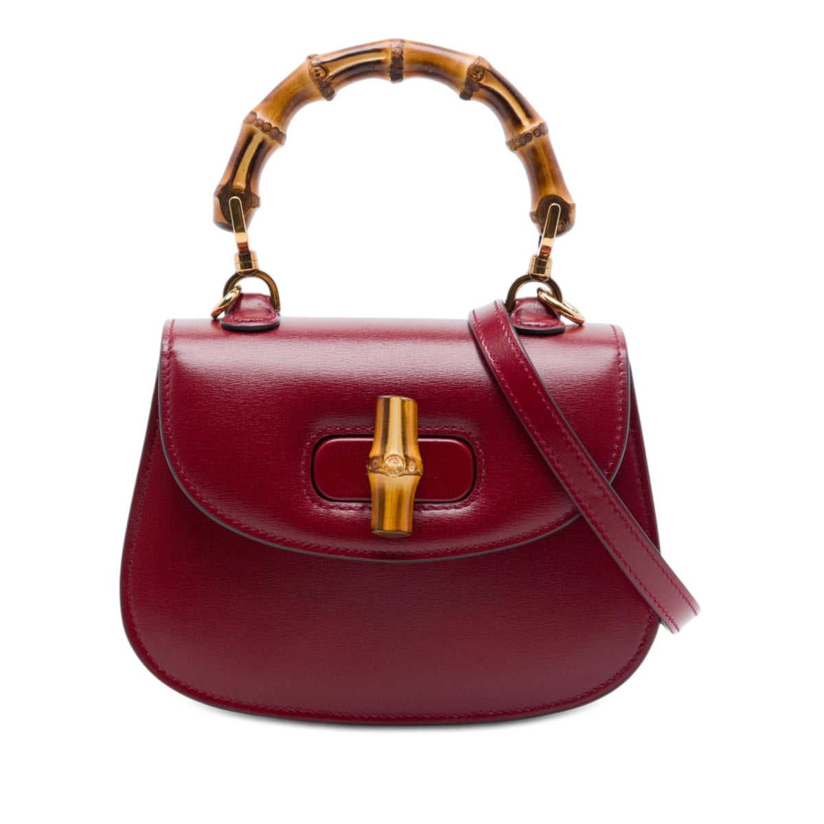 Gucci Mini Calfskin 1947 Bamboo Top Handle Bag