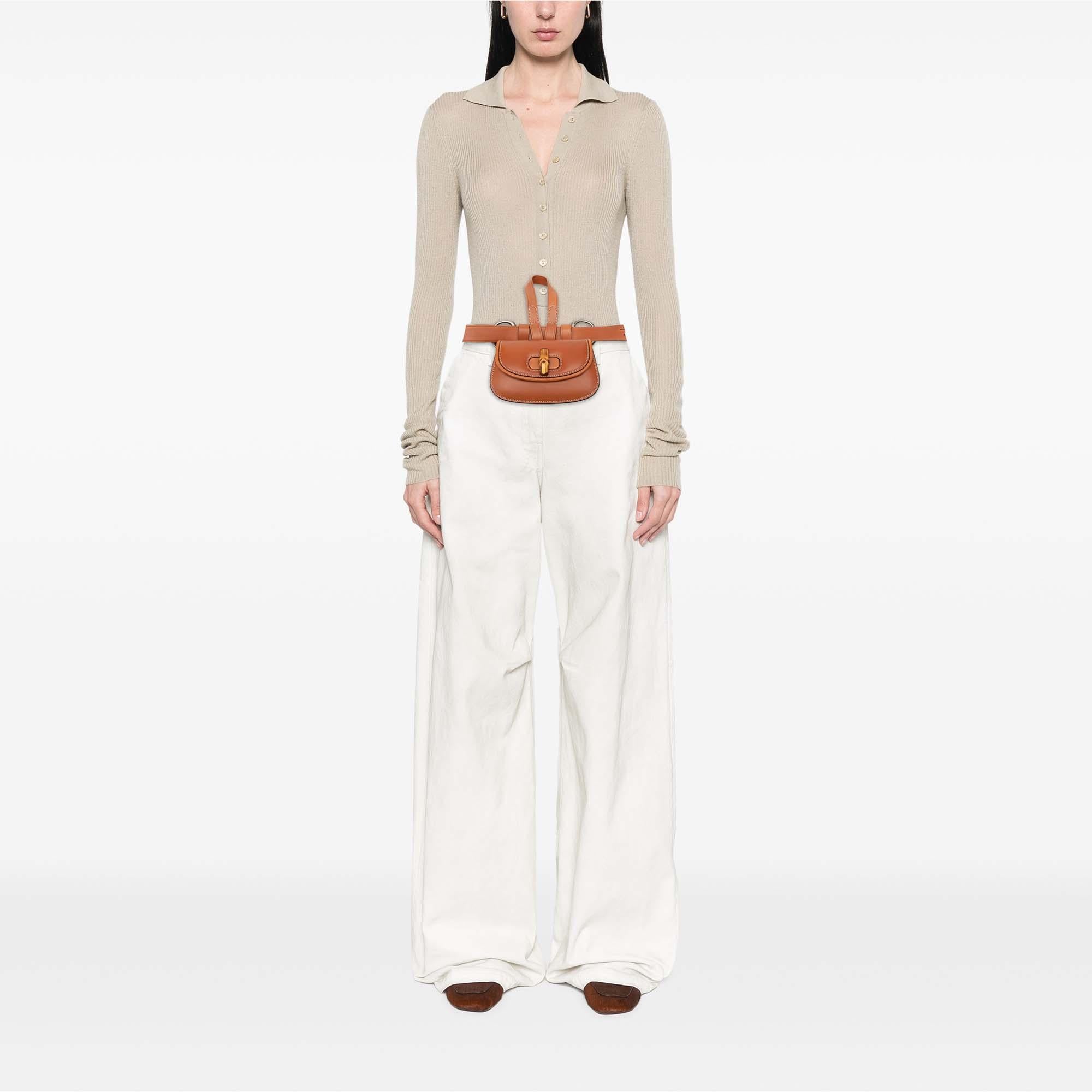Gucci Mini Calfskin Bamboo 1947 Belt Bag