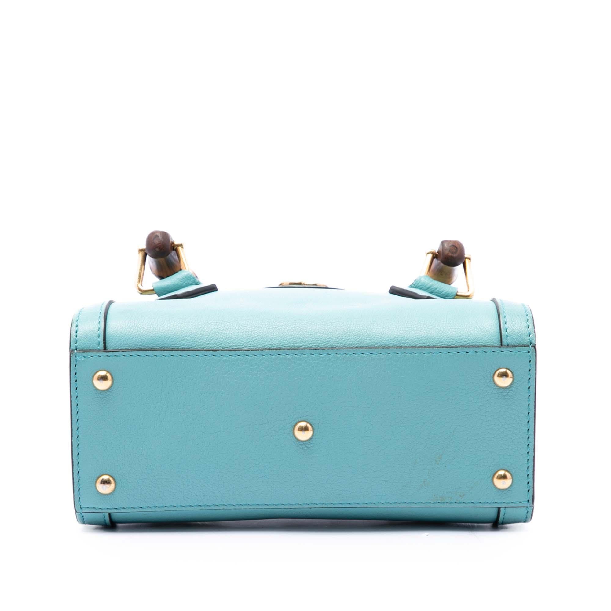 Gucci Mini Calfskin Bamboo Diana Satchel