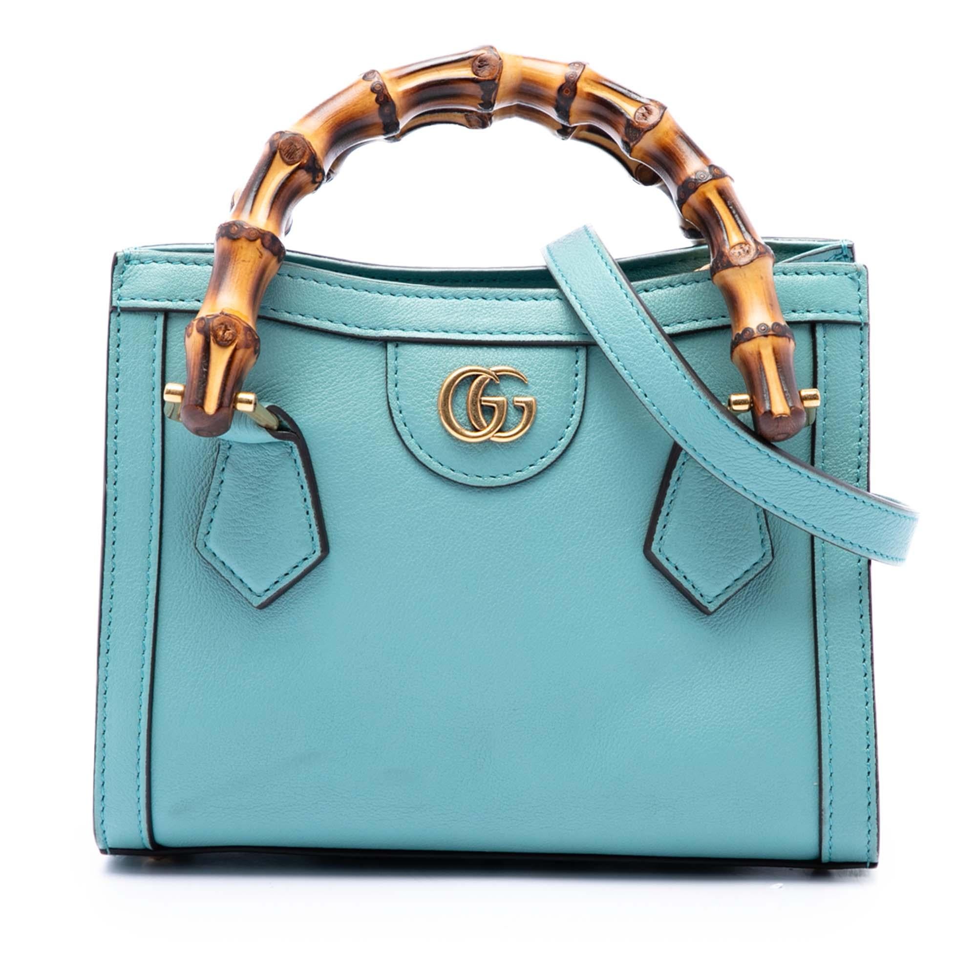 Gucci Mini Calfskin Bamboo Diana Satchel