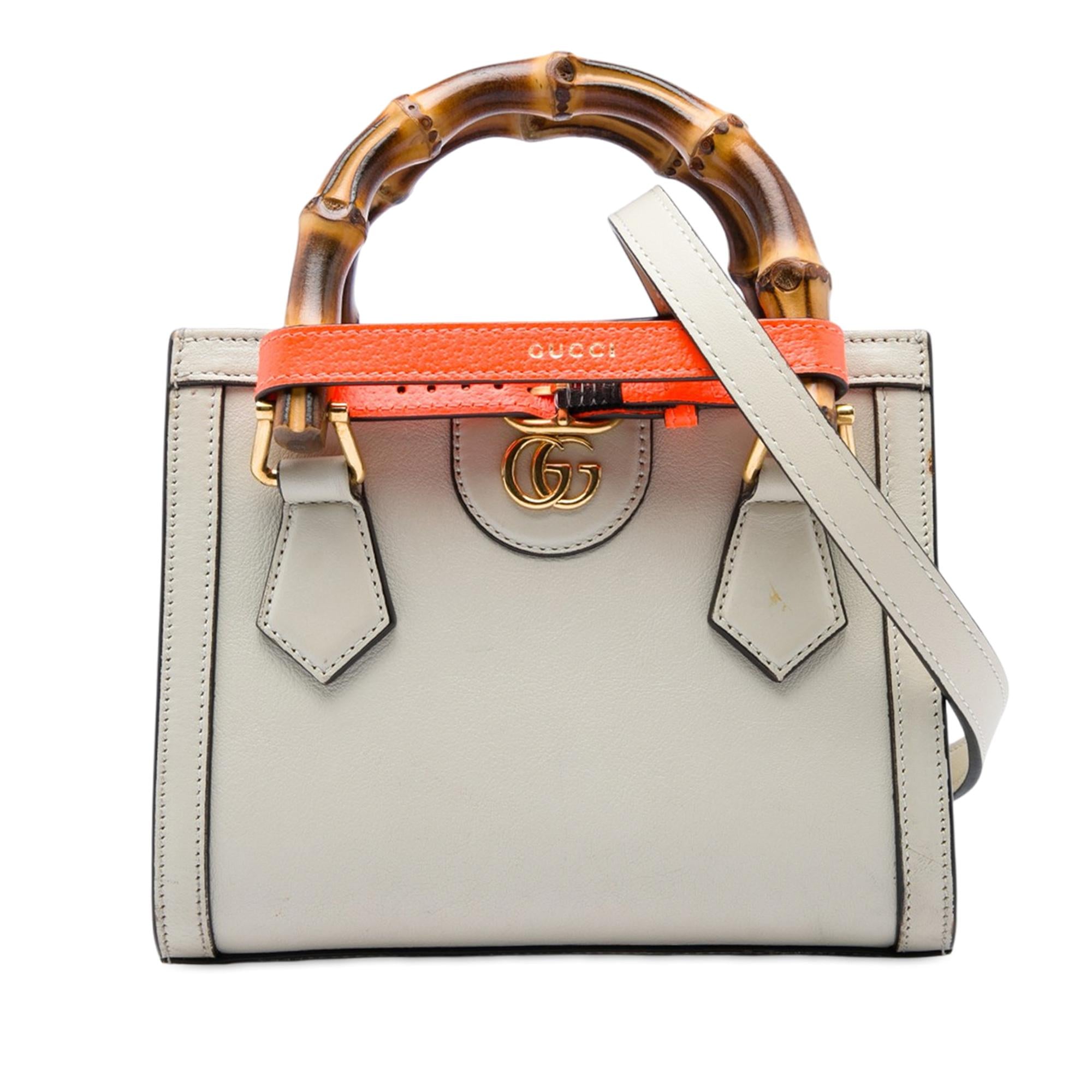 Gucci Mini Calfskin Bamboo Diana Satchel