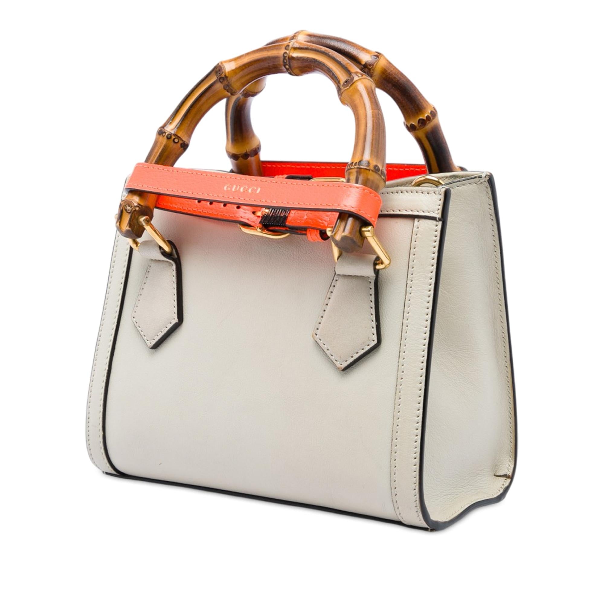 Gucci Mini Calfskin Bamboo Diana Satchel