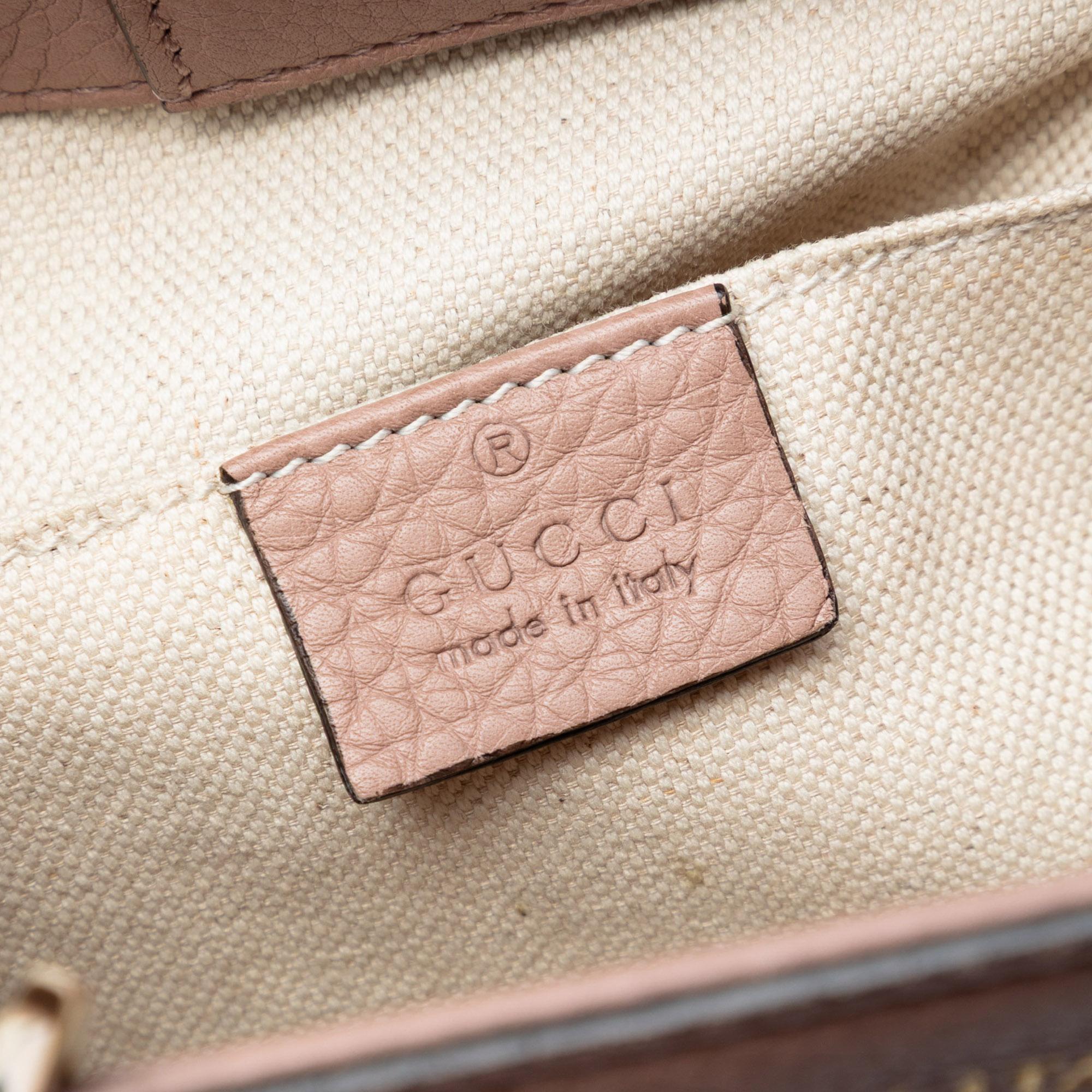 Gucci Mini Calfskin Bamboo Shopper Satchel