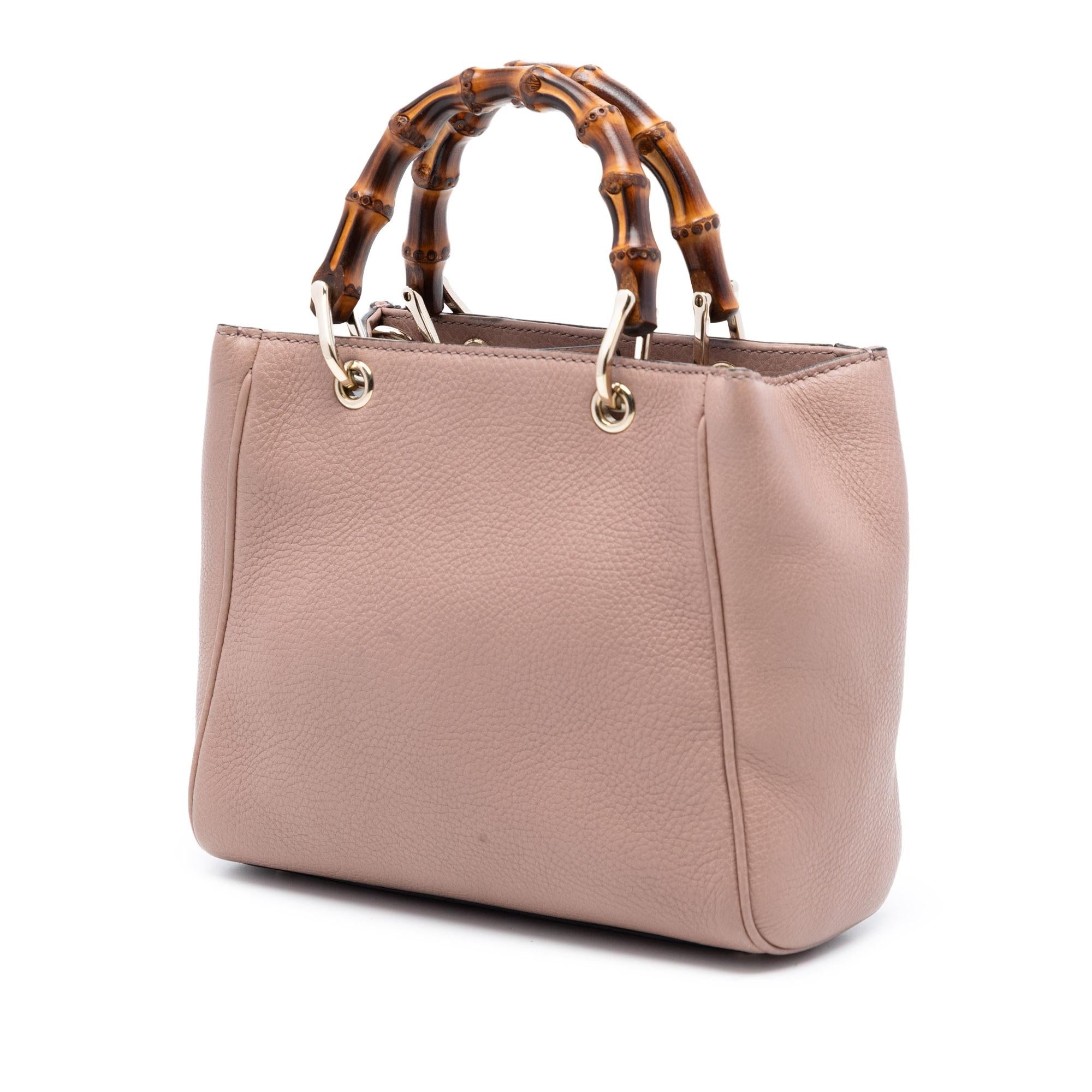 Gucci Mini Calfskin Bamboo Shopper Satchel