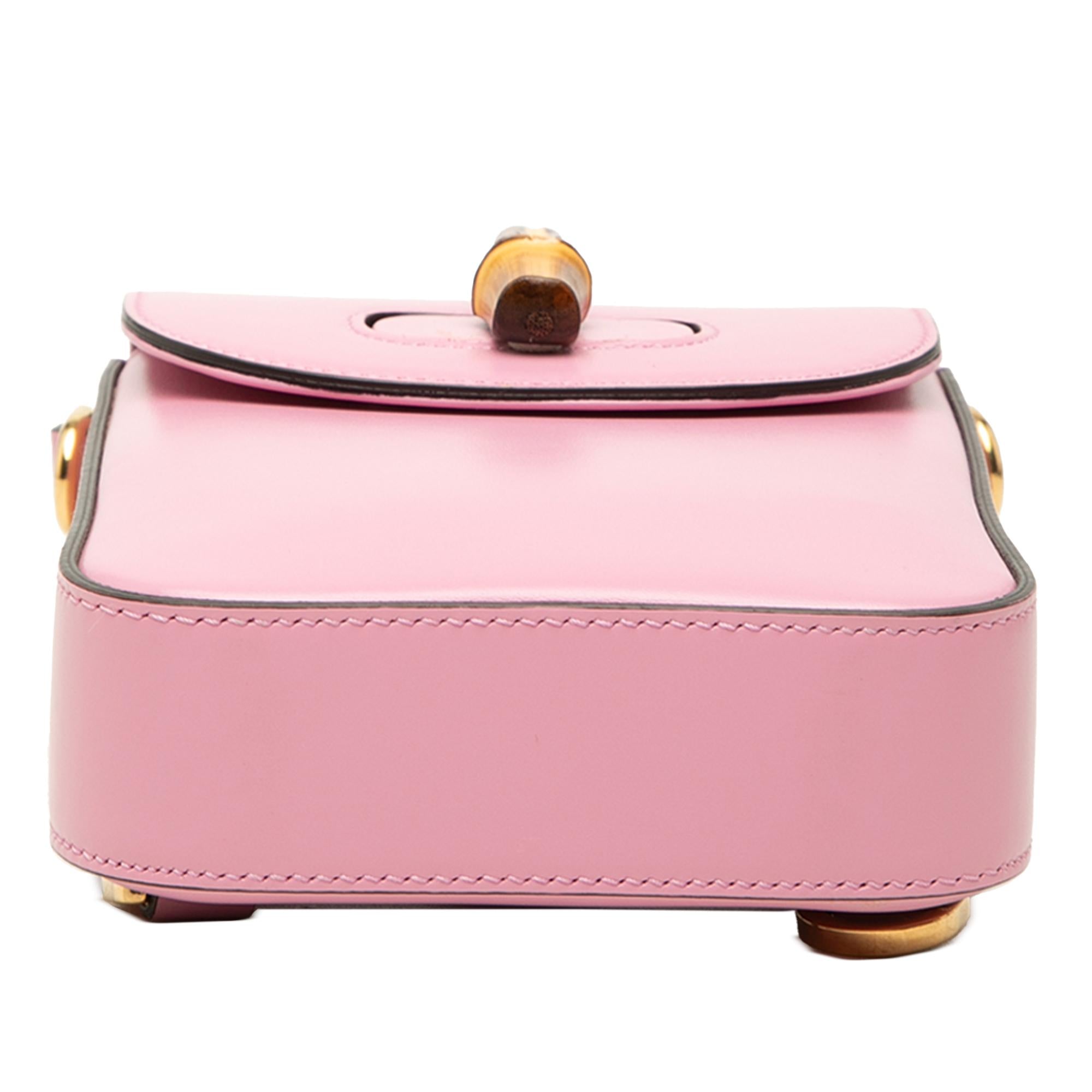 Gucci Mini Calfskin Bamboo Top Handle Bag