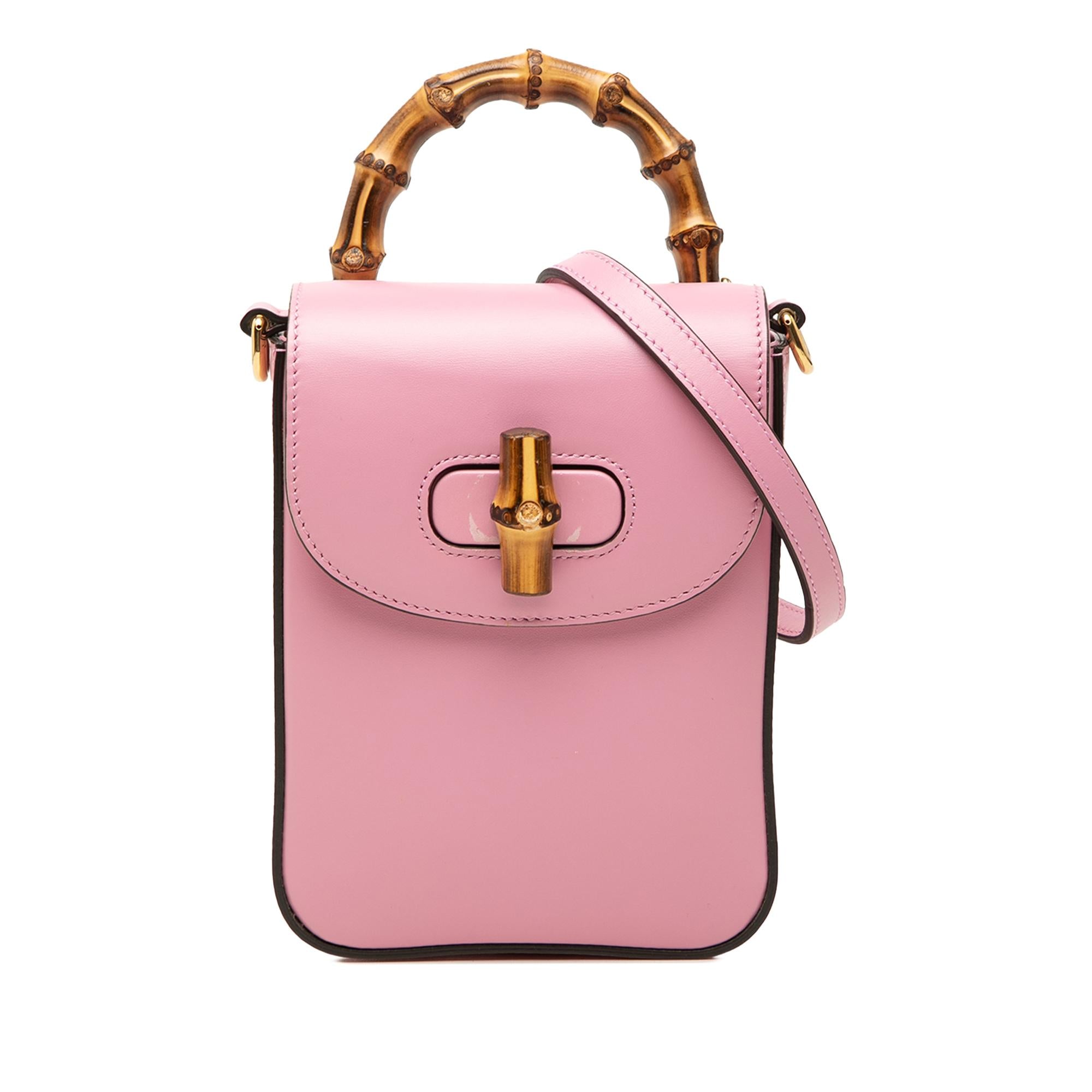 Gucci Mini Calfskin Bamboo Top Handle Bag
