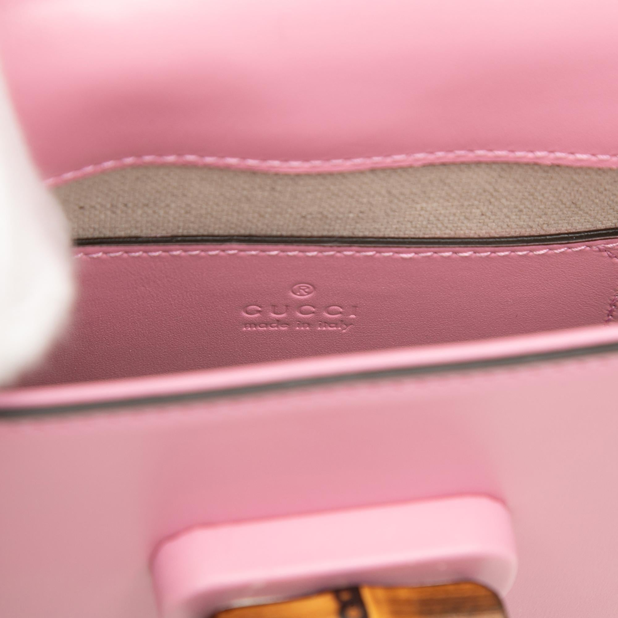 Gucci Mini Calfskin Bamboo Top Handle Bag