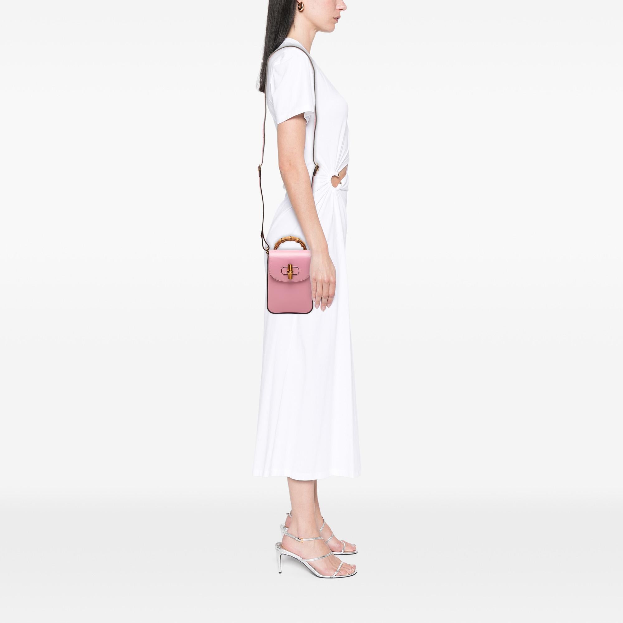 Gucci Mini Calfskin Bamboo Top Handle Bag
