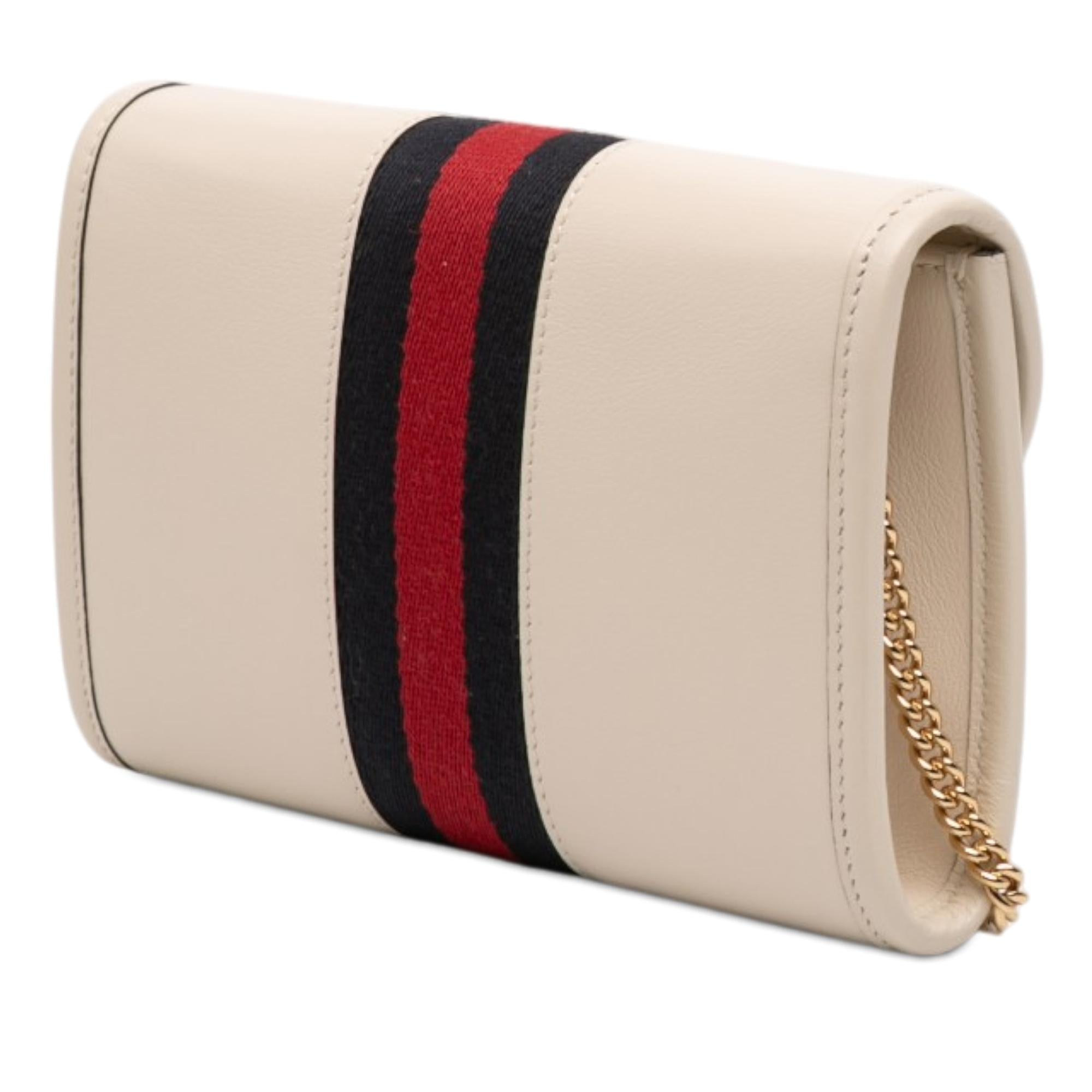Gucci Mini Calfskin Rajah Web Chain Crossbody