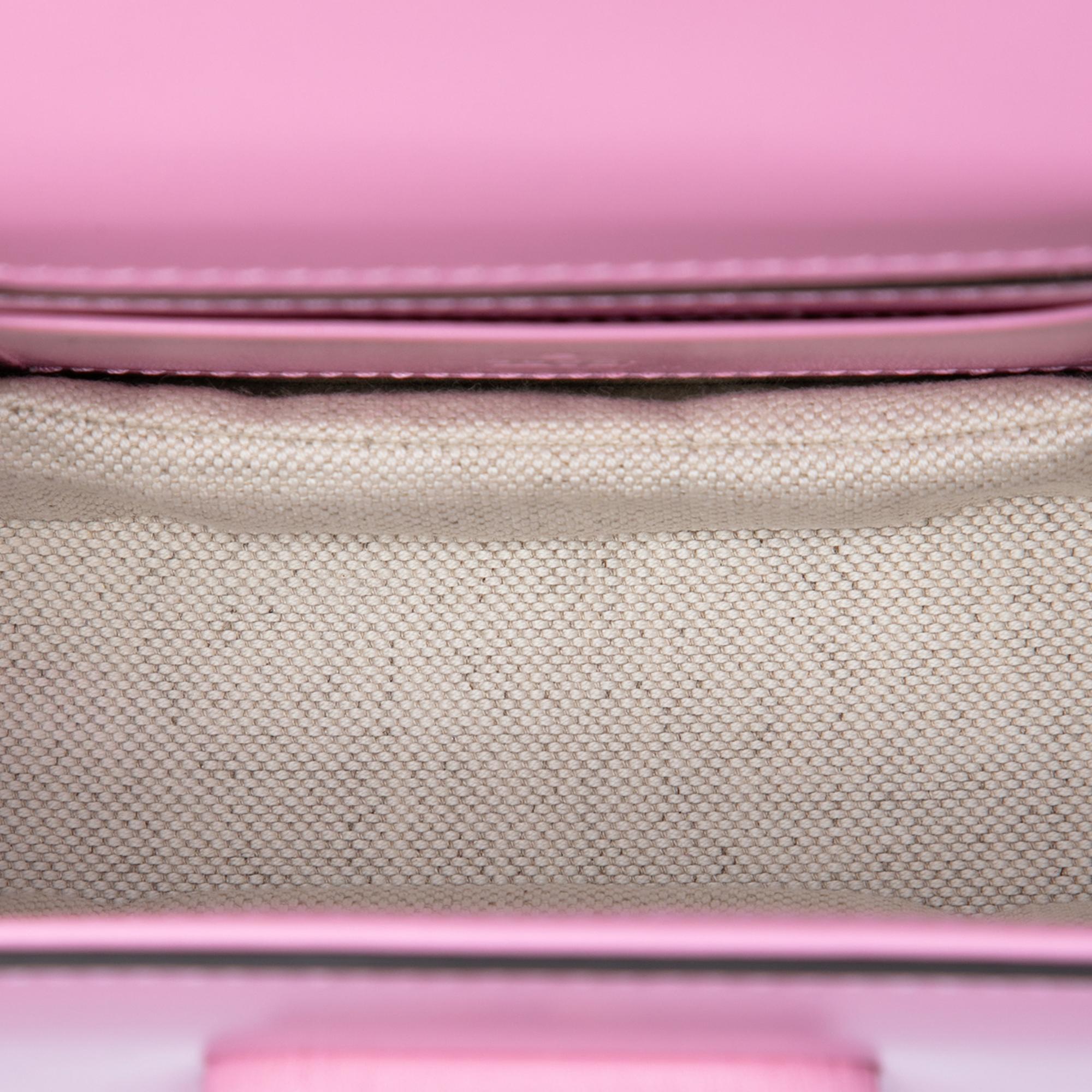 Gucci Mini Calfskin Web 1947 Bamboo Top Handle Bag