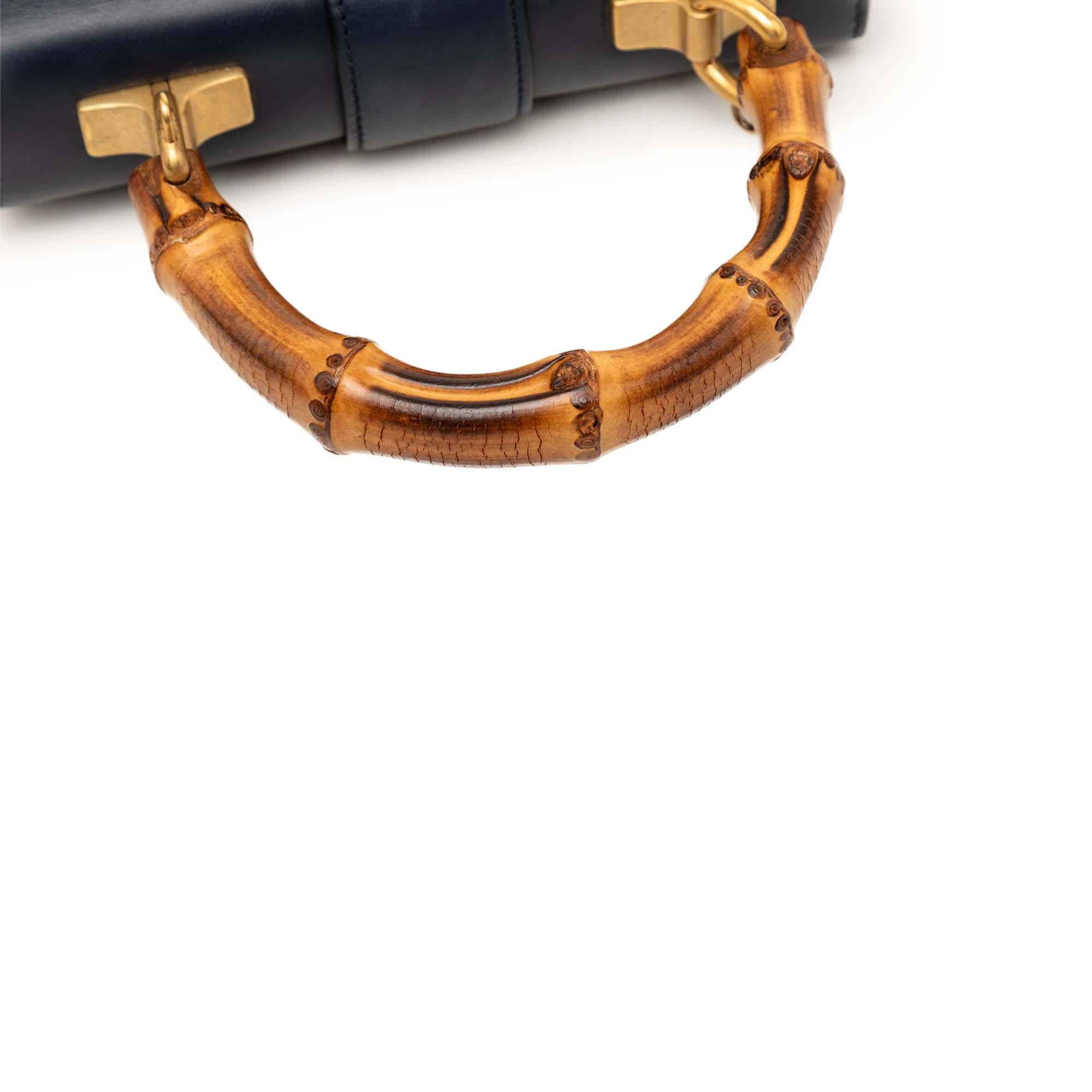 Gucci Mini Calfskin Web Bamboo Dionysus Satchel