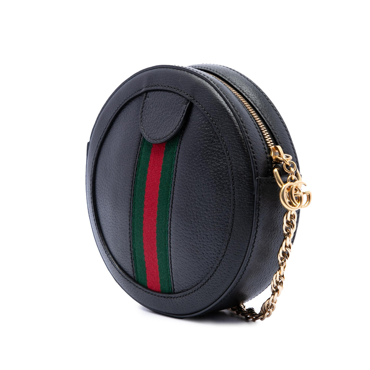 Gucci Mini Calfskin Web Ophidia Round Crossbody