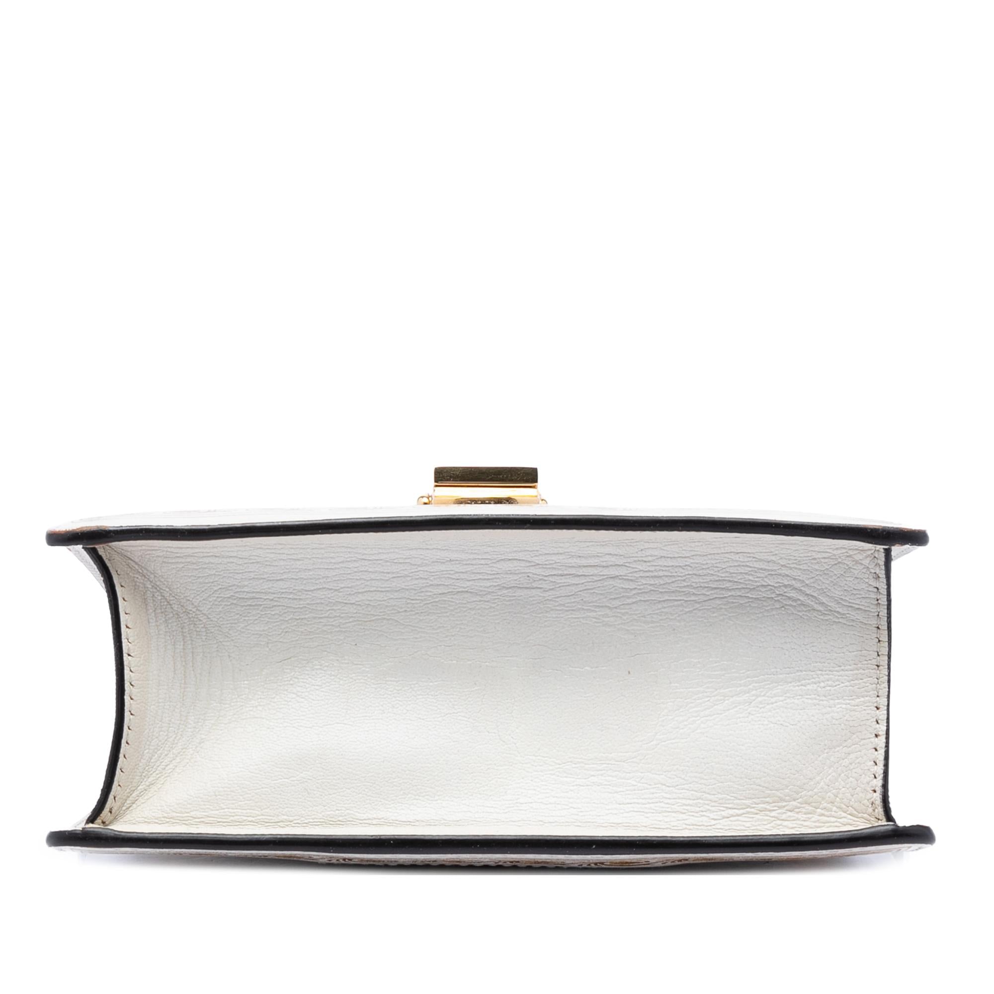 Gucci Mini Calfskin Web Star Print Sylvie Satchel
