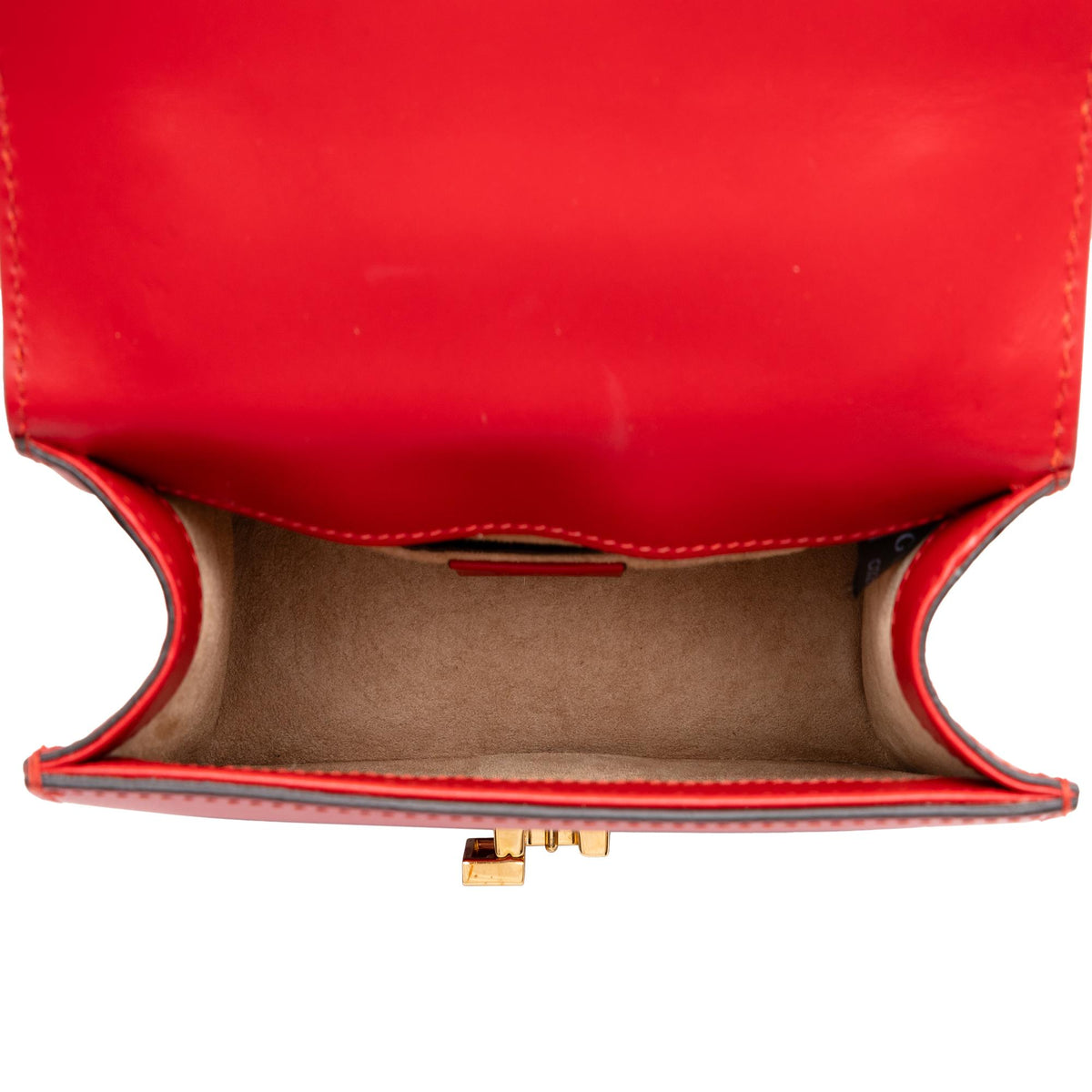 Gucci Mini Calfskin Web Sylvie Chain Satchel