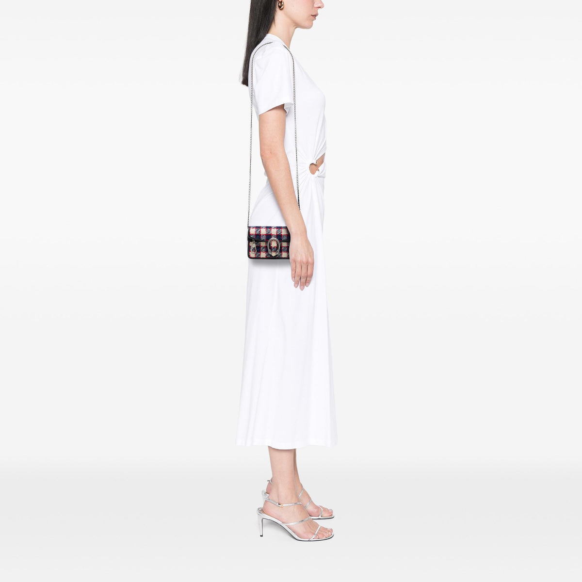 Gucci Mini Checkered Tweed Dionysus Crossbody