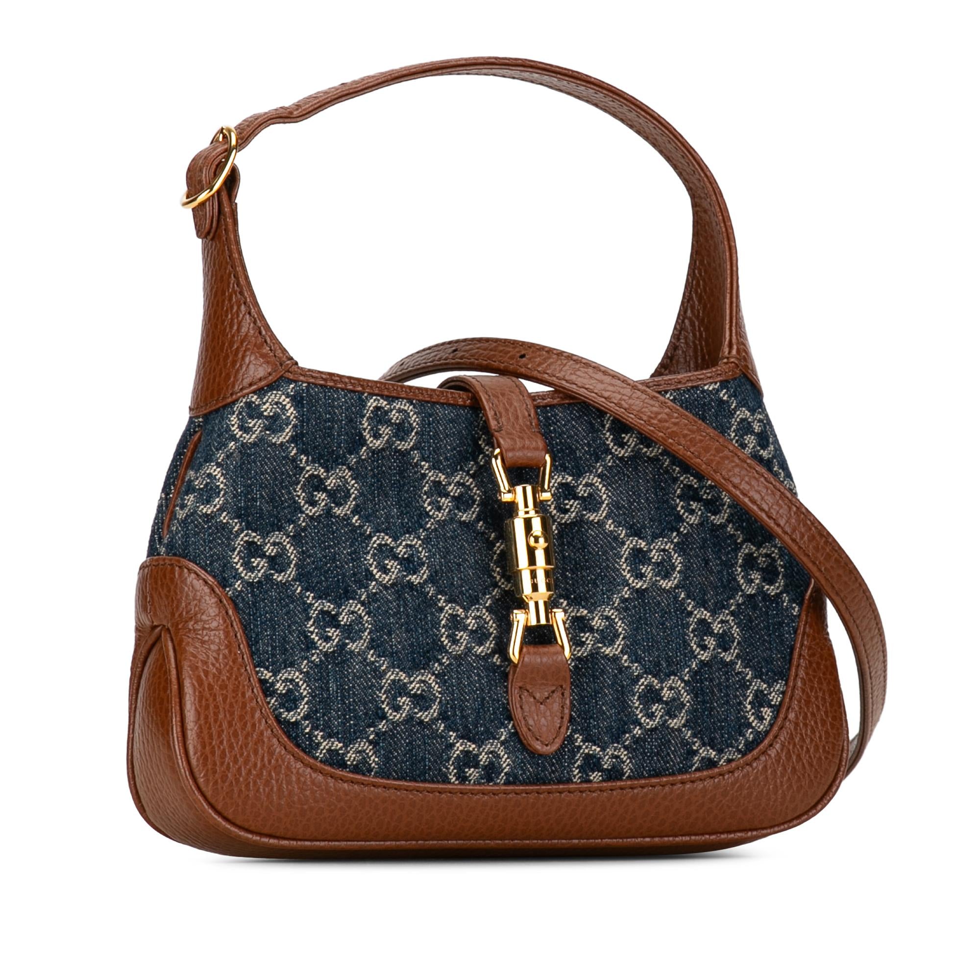 Gucci Mini GG Denim Jackie 1961 Crossbody (SHG-dokpc3)