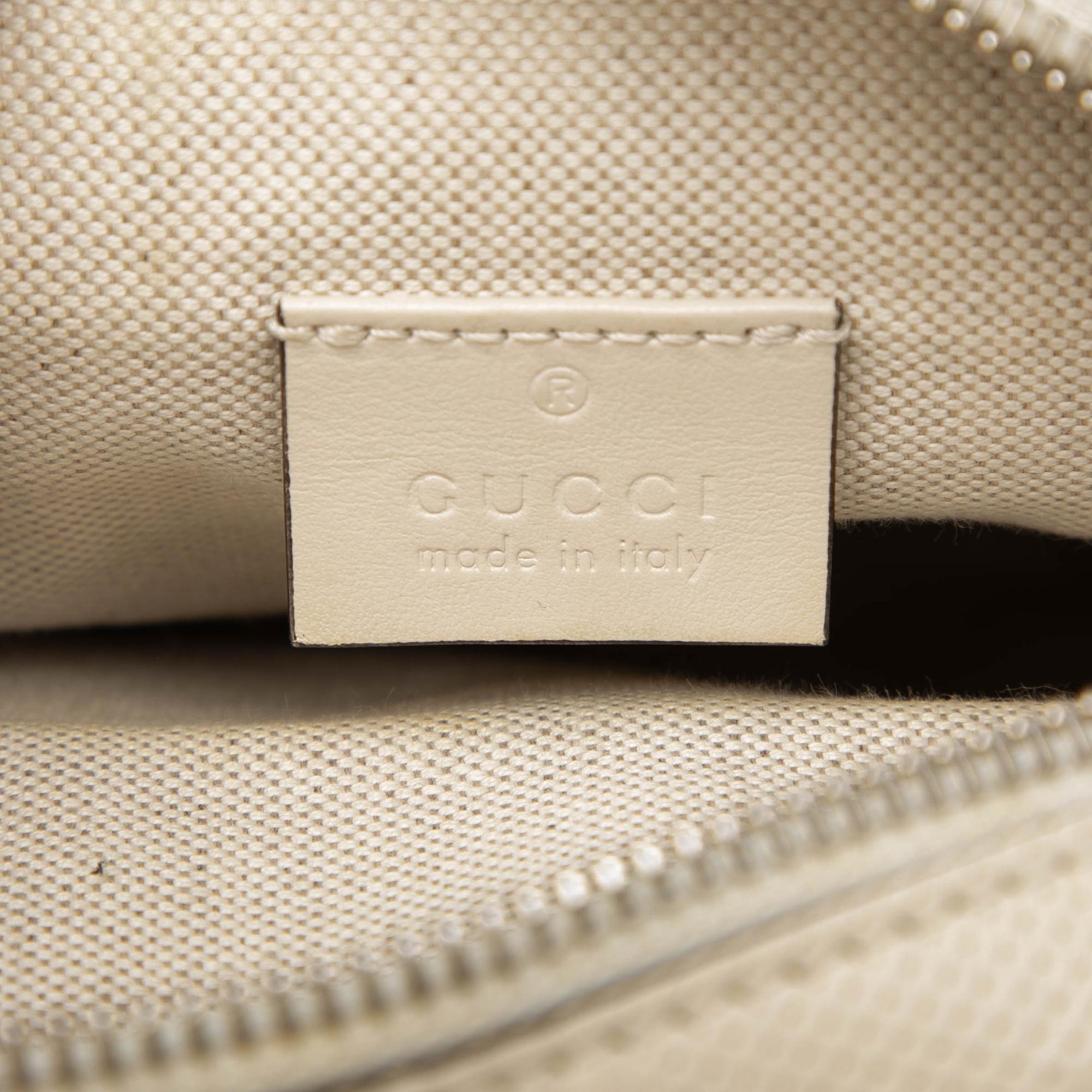 Gucci Mini GG Embossed Perforated Calfskin Satchel