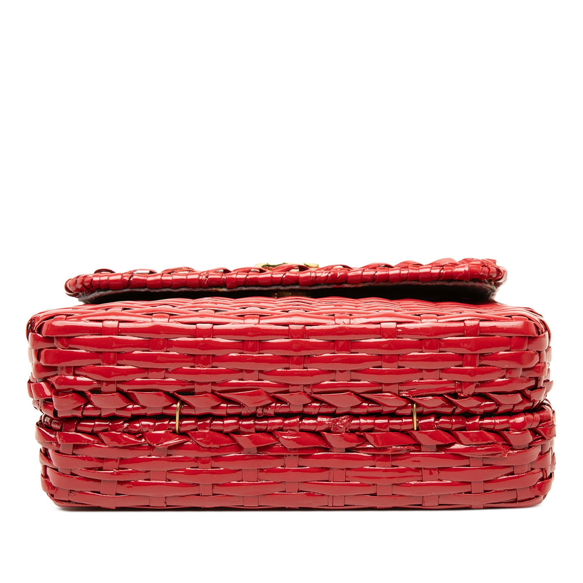 Gucci Mini GG Marmont Glazed Wicker Flap Crossbody