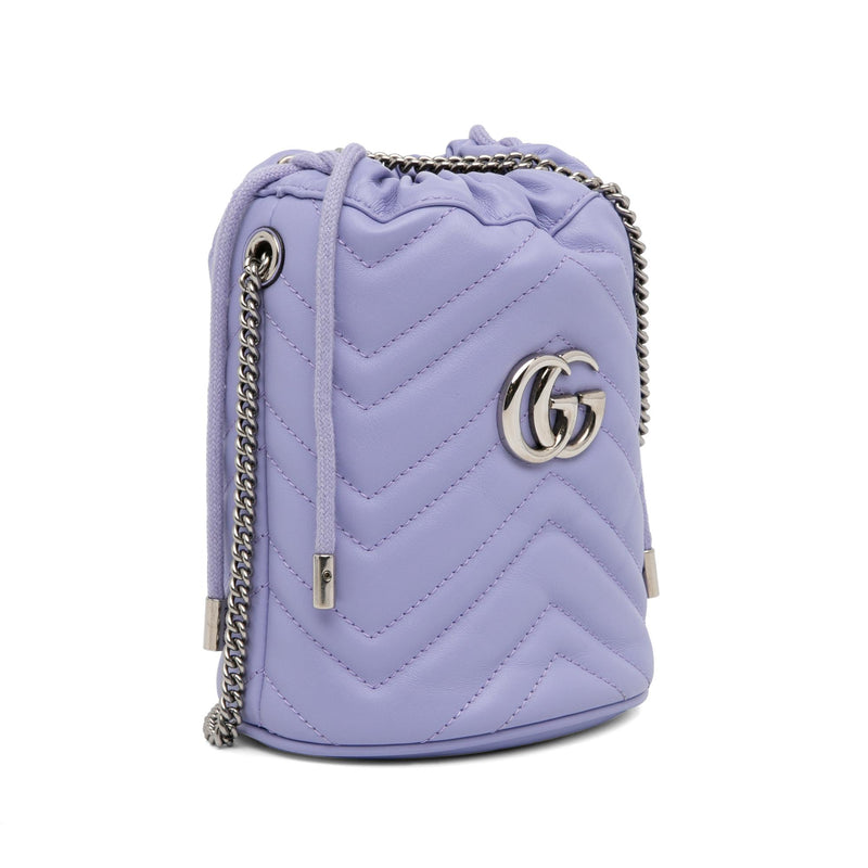 Gucci Mini GG Marmont Matelasse Bucket Bag (SHG-cgNll5)