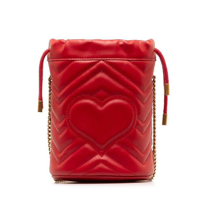 Gucci Mini GG Marmont Matelasse Bucket Bag (SHG-mU1NG8)