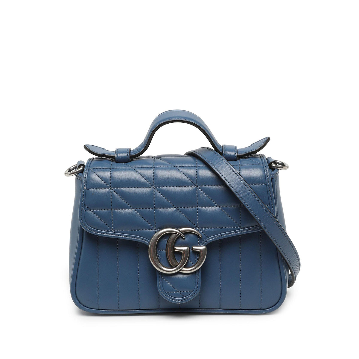 Gucci Mini GG Marmont Matelasse Calfskin Aria Top Handle Bag