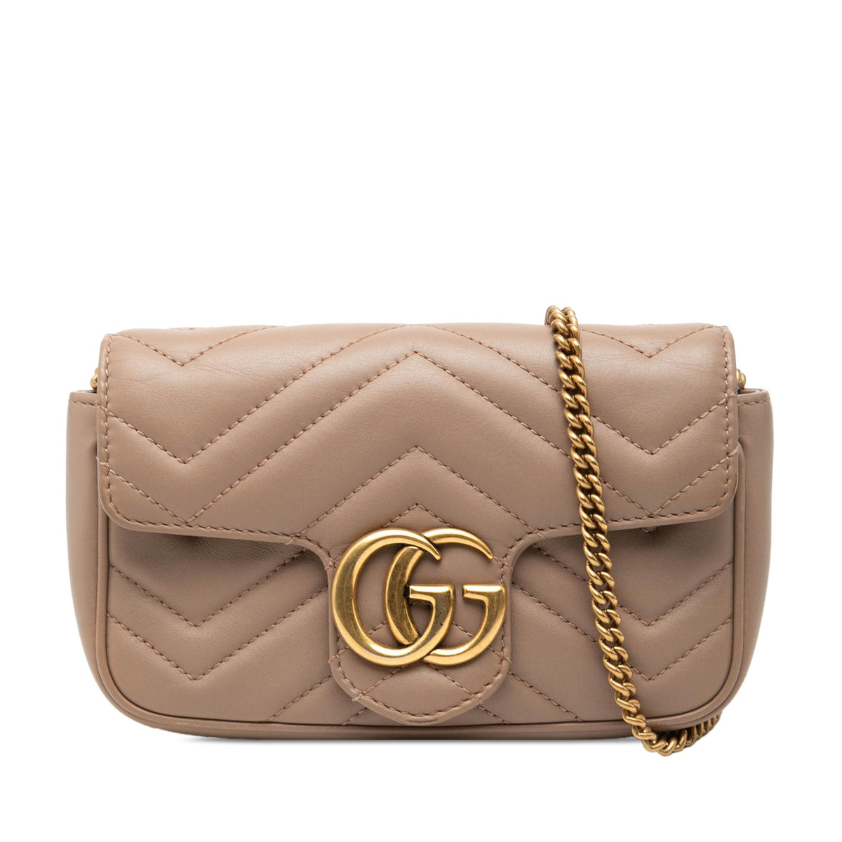 Gucci Mini GG Marmont Matelasse Calfskin Flap Crossbody