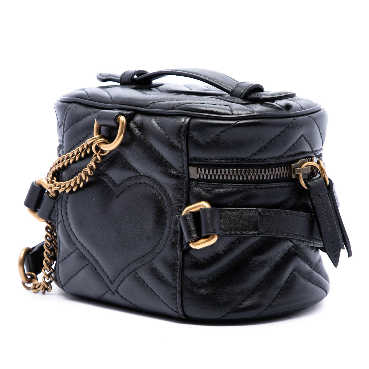 Gucci Mini GG Marmont Matelasse Calfskin Round Backpack