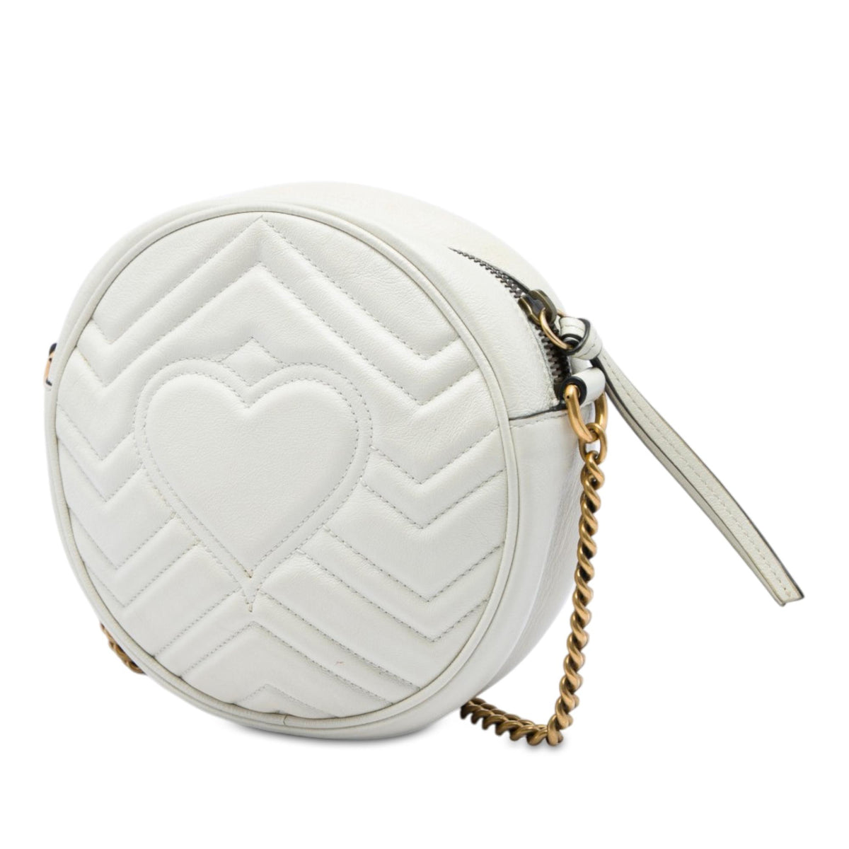 Gucci Mini GG Marmont Matelasse Calfskin Round Crossbody