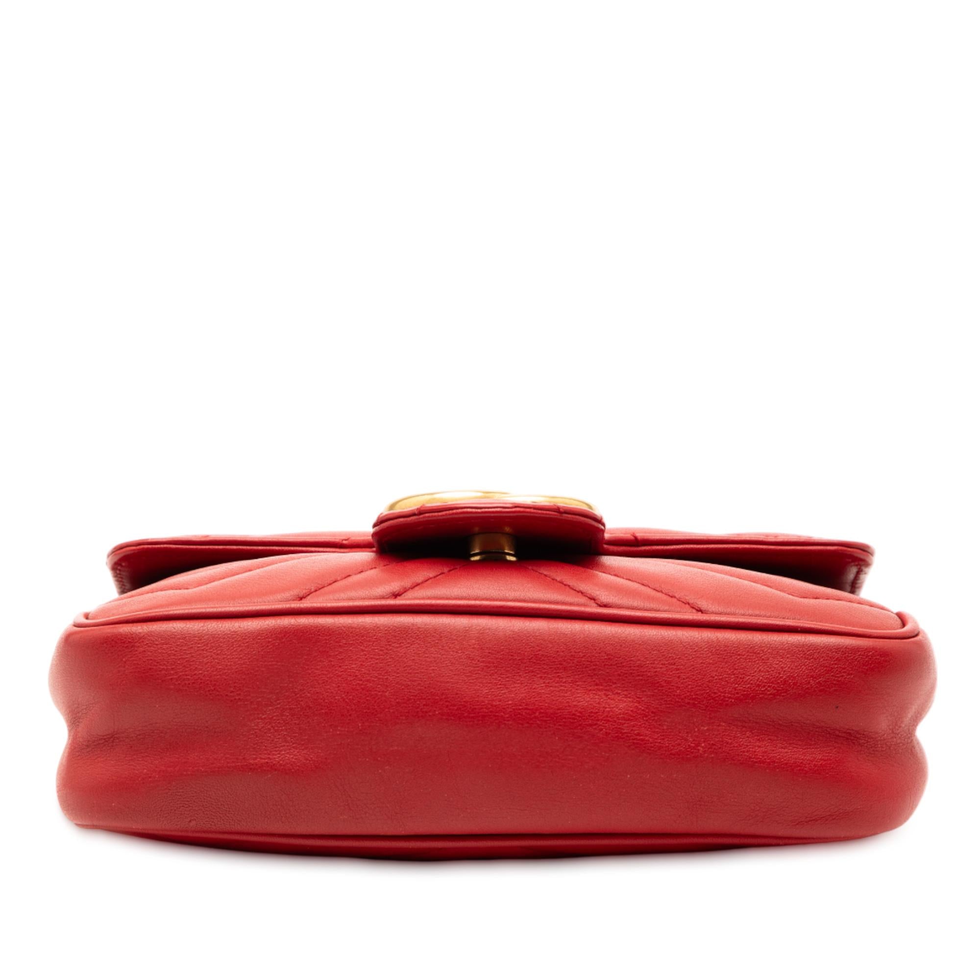 Gucci Mini GG Marmont Matelasse Leather Flap Crossbody