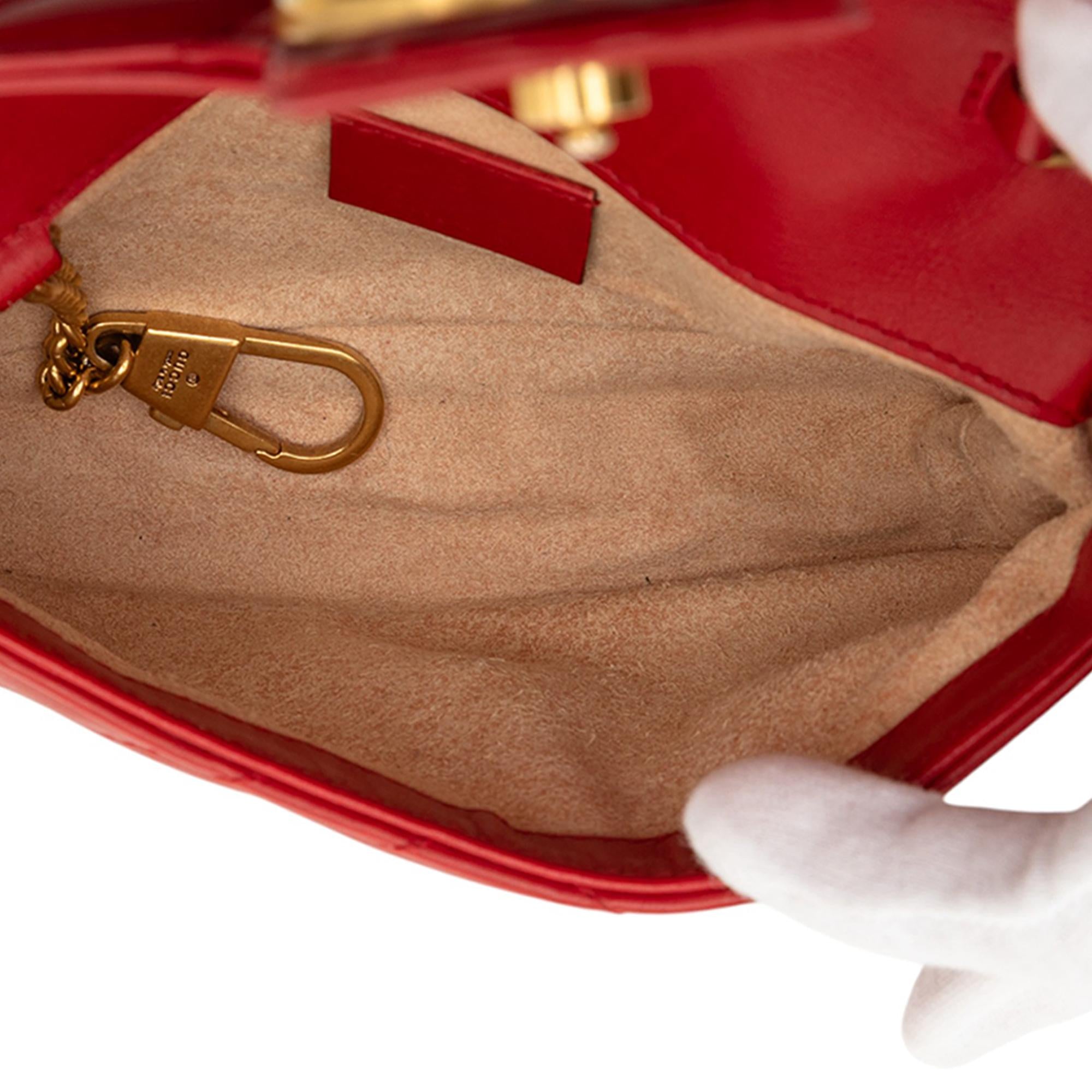Gucci Mini GG Marmont Matelasse Leather Flap Crossbody