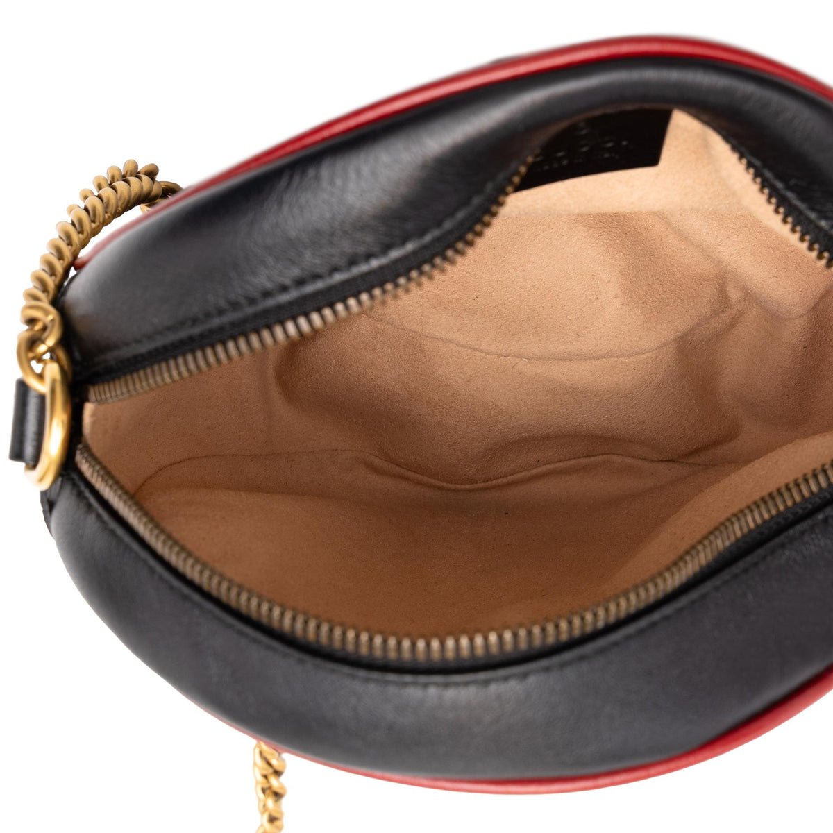 Gucci Mini GG Marmont Matelasse Leather Torchon Round Crossbody