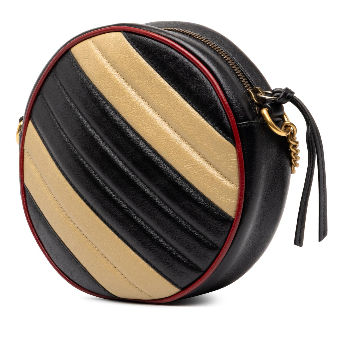 Gucci Mini GG Marmont Matelasse Leather Torchon Round Crossbody