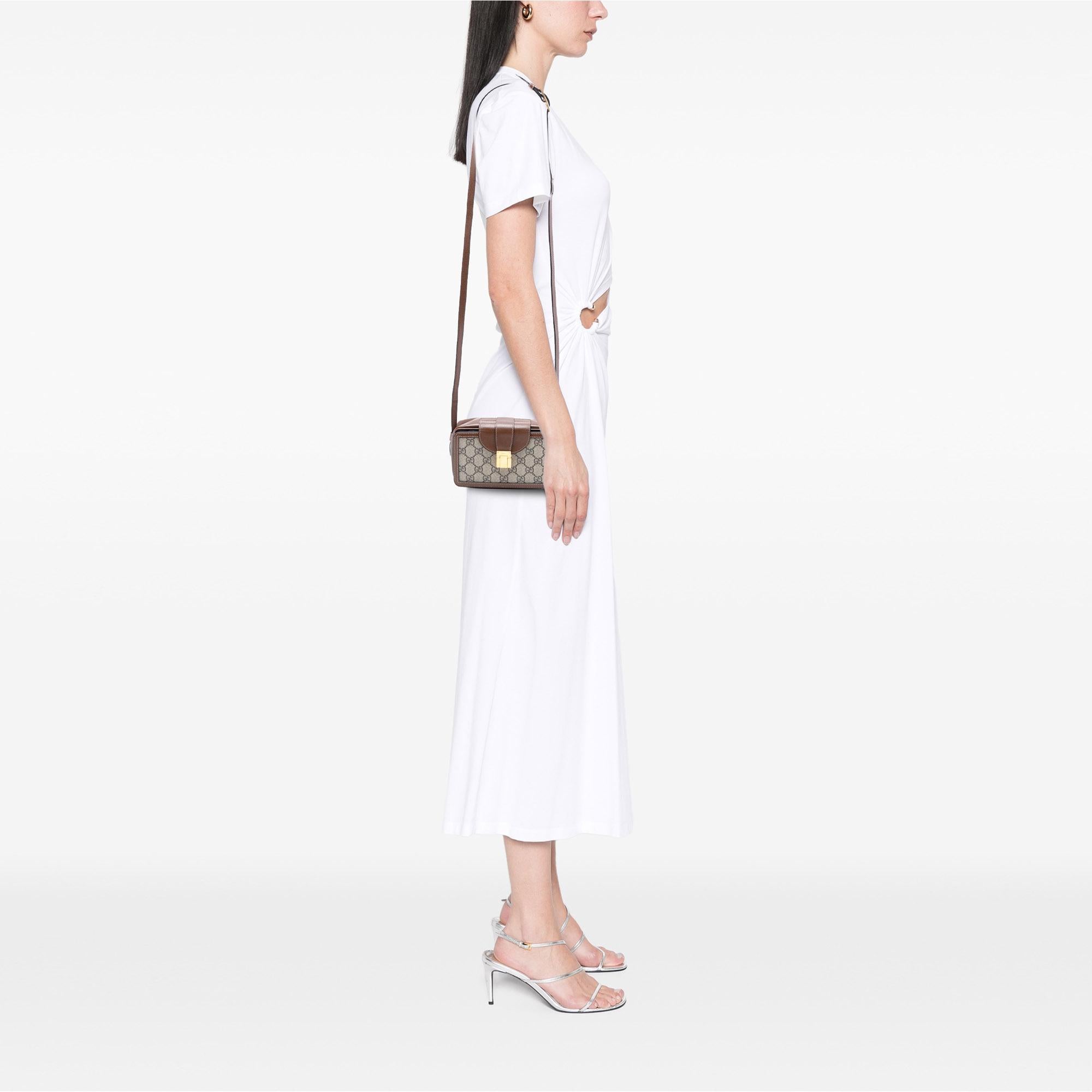 Gucci Mini GG Supreme Clasp Crossbody