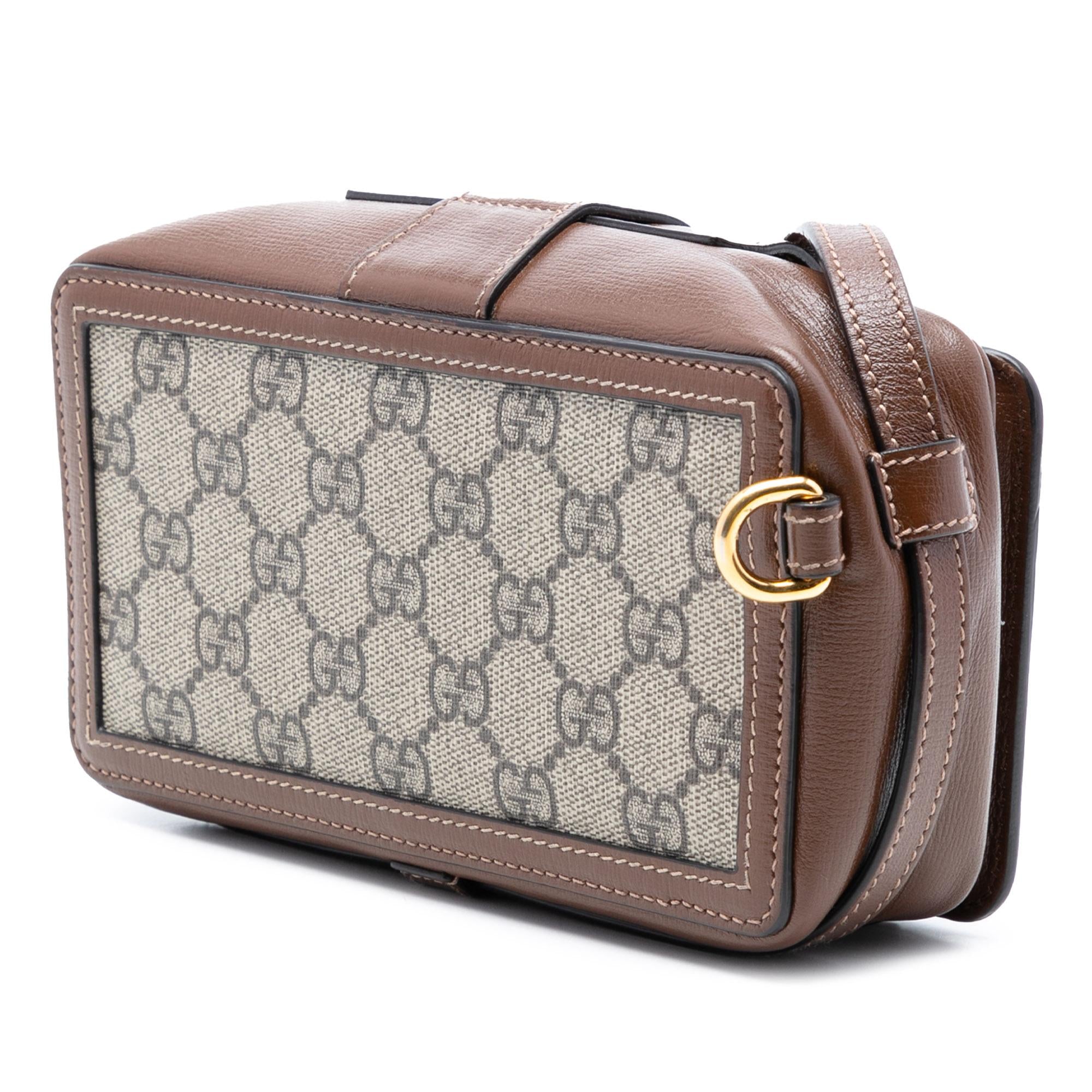 Gucci Mini GG Supreme Clasp Crossbody