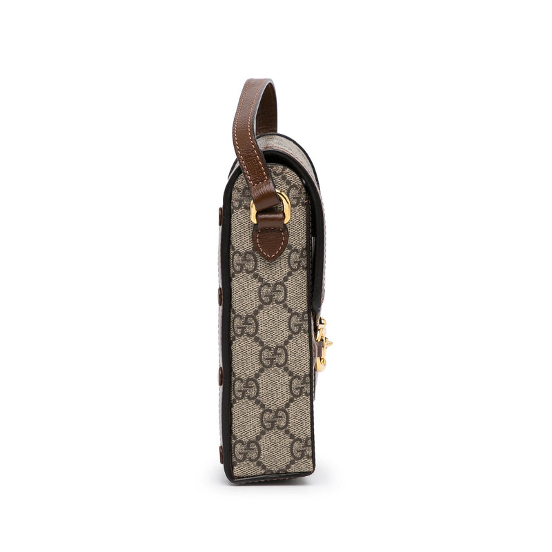 Gucci Mini GG Supreme Horsebit 1955 Crossbody Bag (SHG-fmvzee)