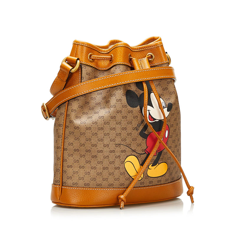 Gucci Mini GG Supreme Mickey Mouse Bucket Bag (SHG-36132) – LuxeDH