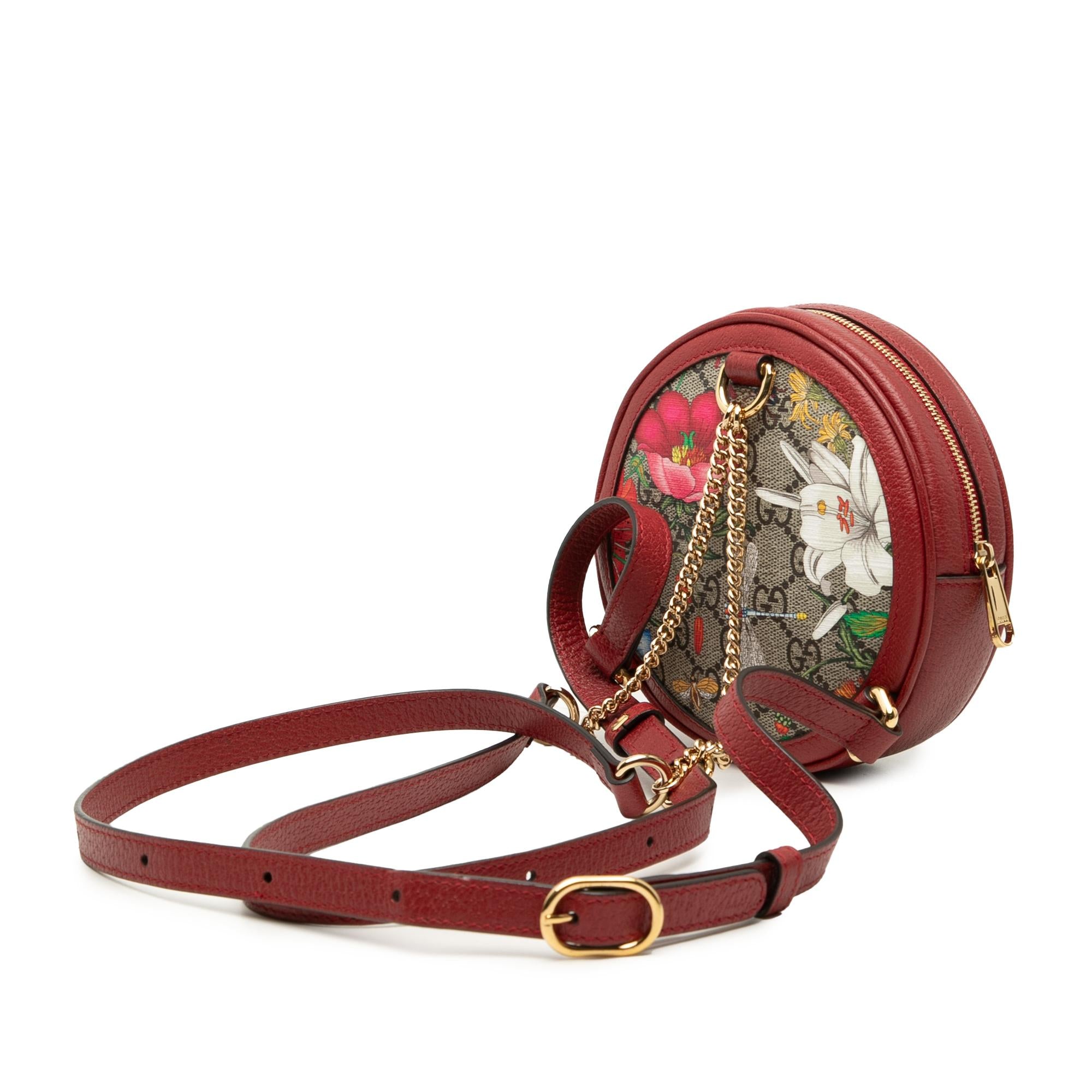 Gucci Mini GG Supreme Web Flora Round Ophidia Backpack