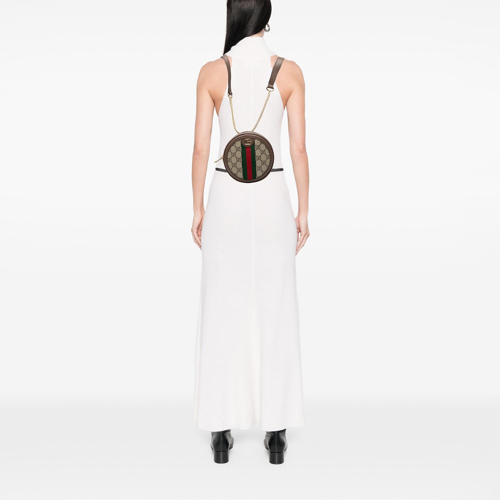 Gucci Mini GG Supreme Web Ophidia Round Backpack