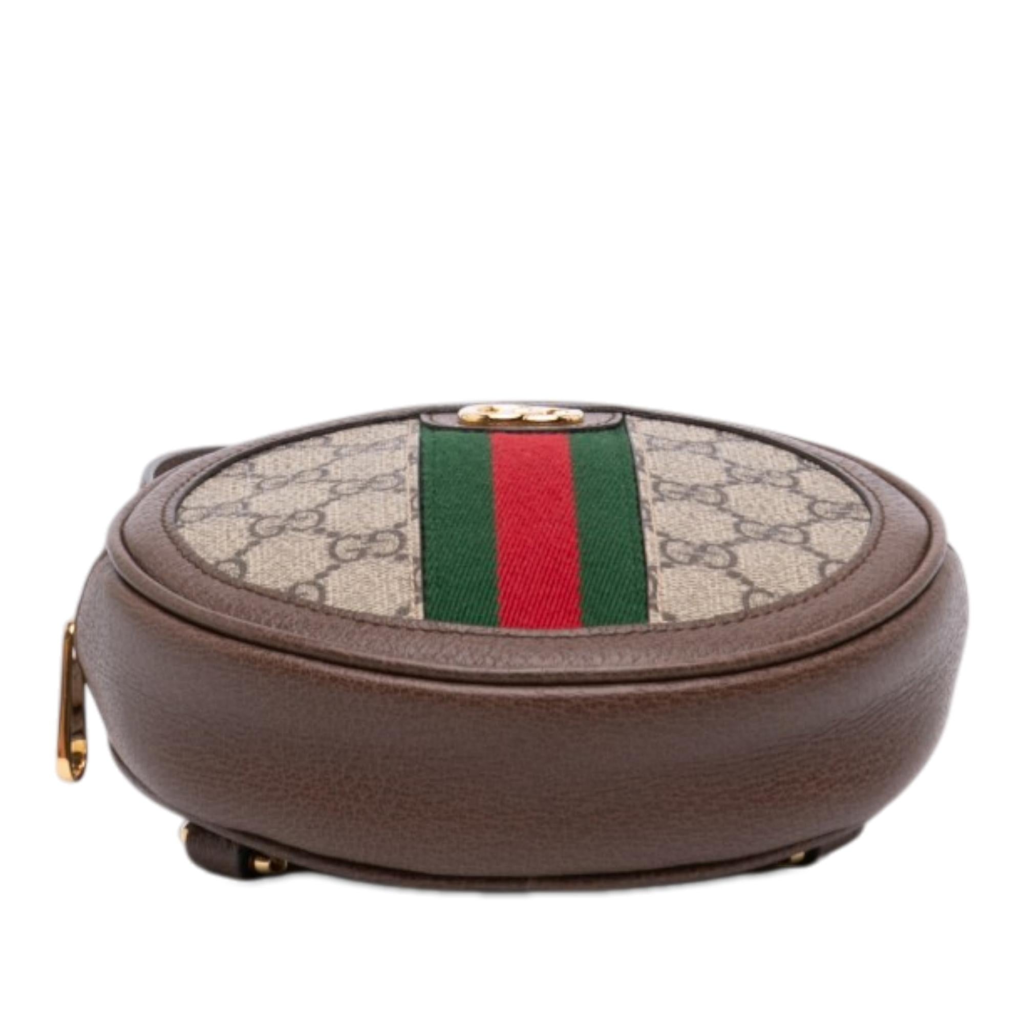 Gucci Mini GG Supreme Web Ophidia Round Backpack