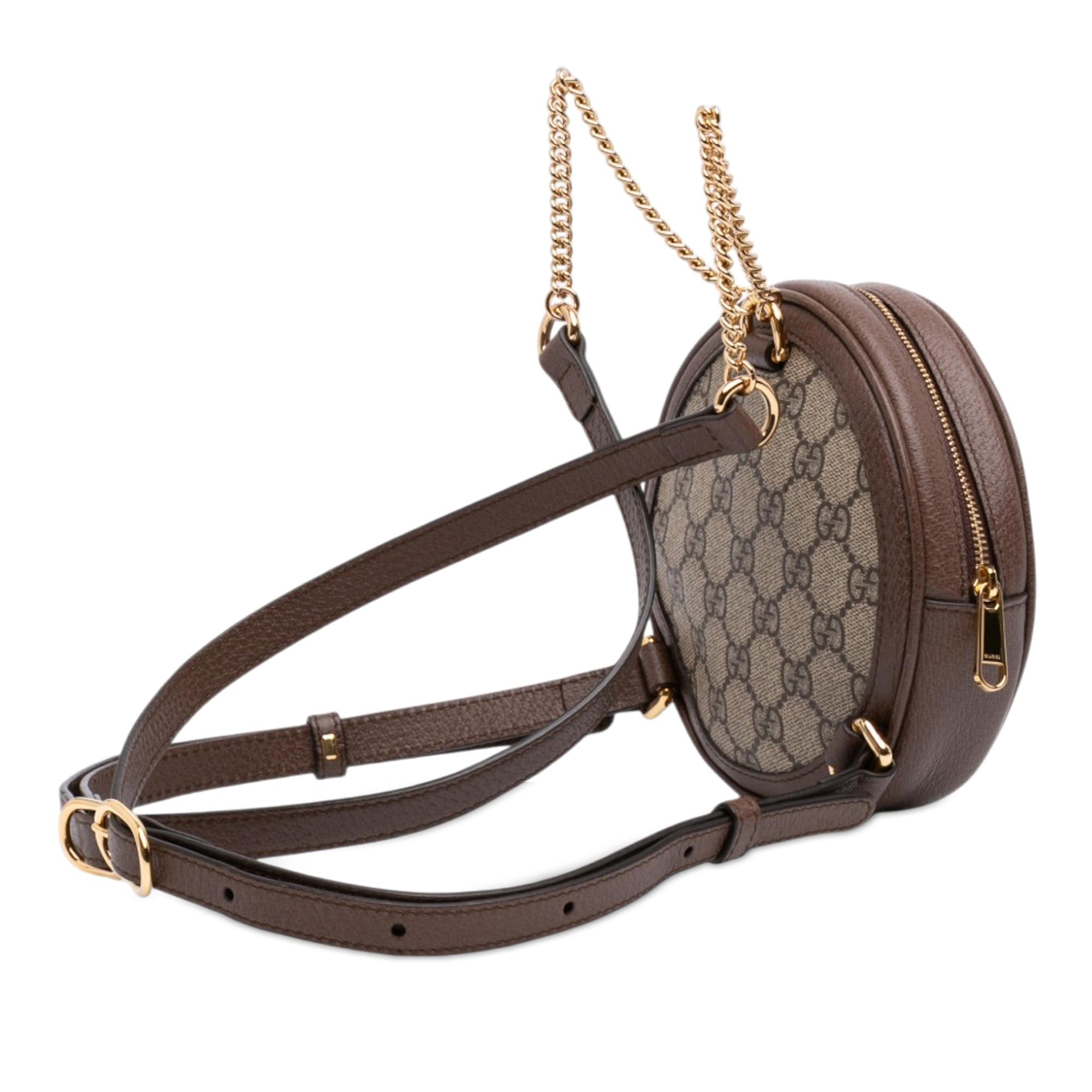 Gucci Mini GG Supreme Web Ophidia Round Backpack