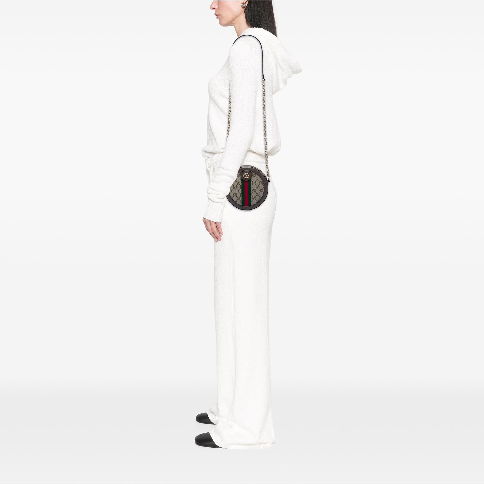 Gucci Mini GG Supreme Web Ophidia Round Crossbody