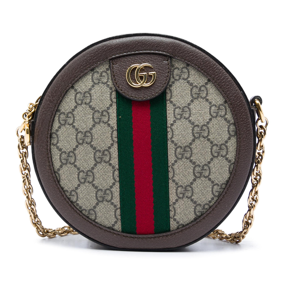 Gucci Mini GG Supreme Web Ophidia Round Crossbody