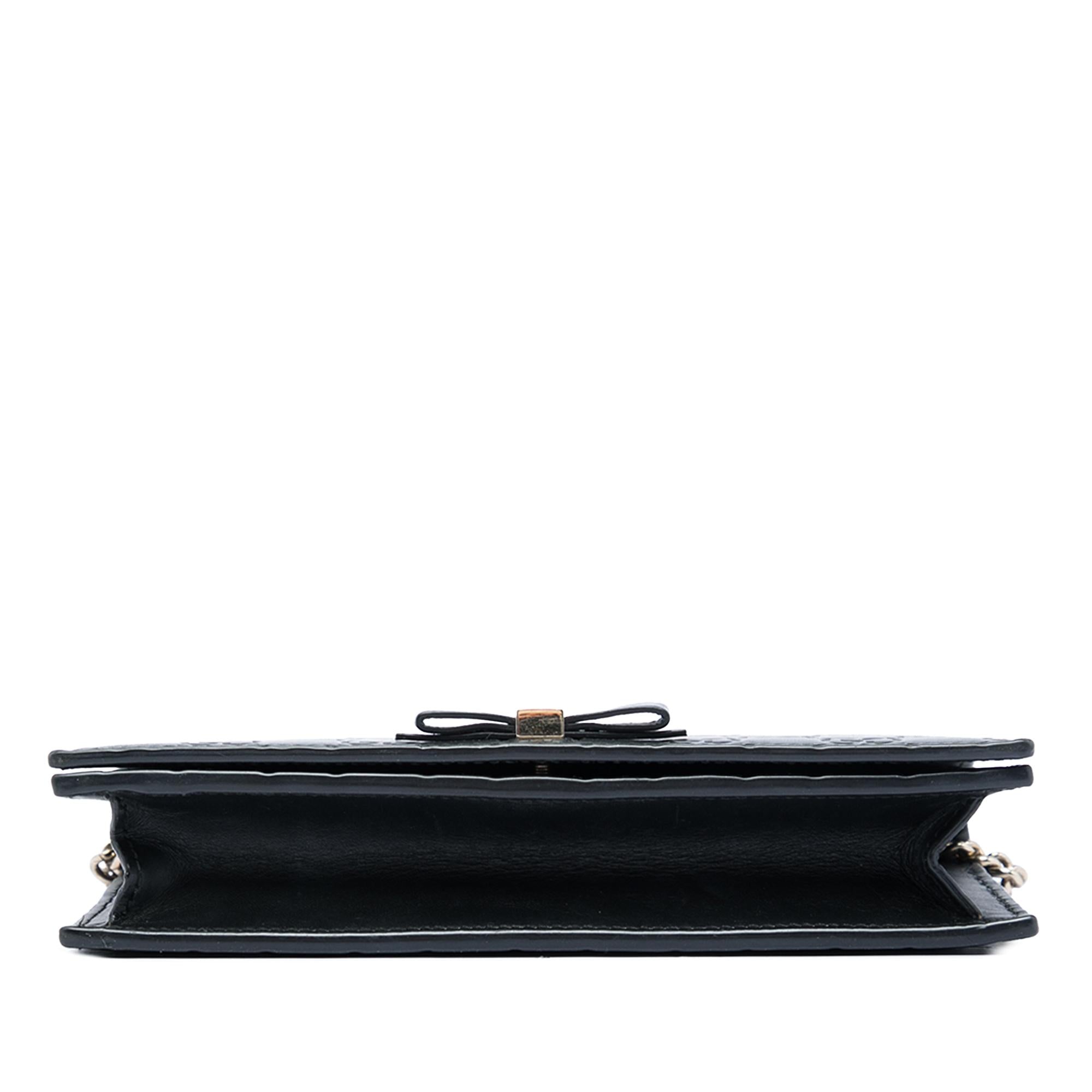 Gucci Mini Guccissima Bow Signature Wallet On Chain