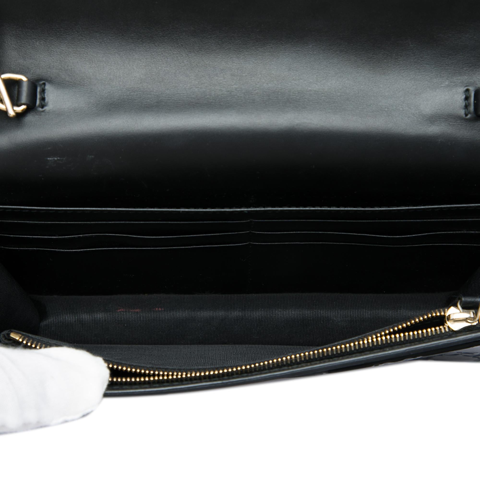 Gucci Mini Guccissima Bow Signature Wallet On Chain