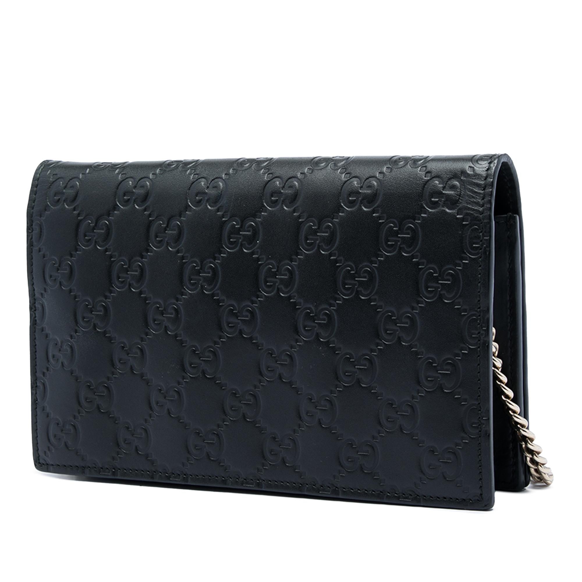 Gucci Mini Guccissima Bow Signature Wallet On Chain