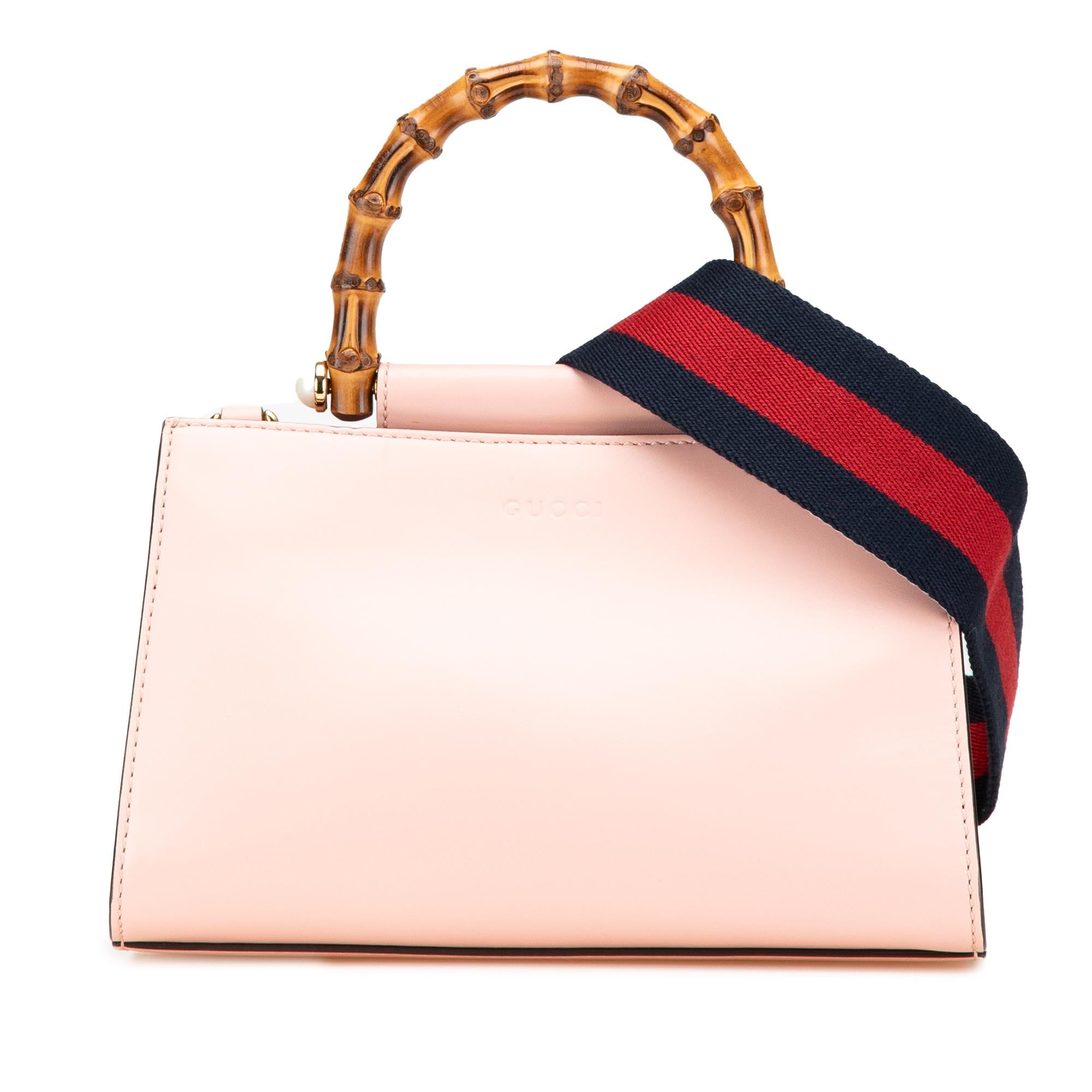 Gucci Mini Leather Bamboo Nymphaea