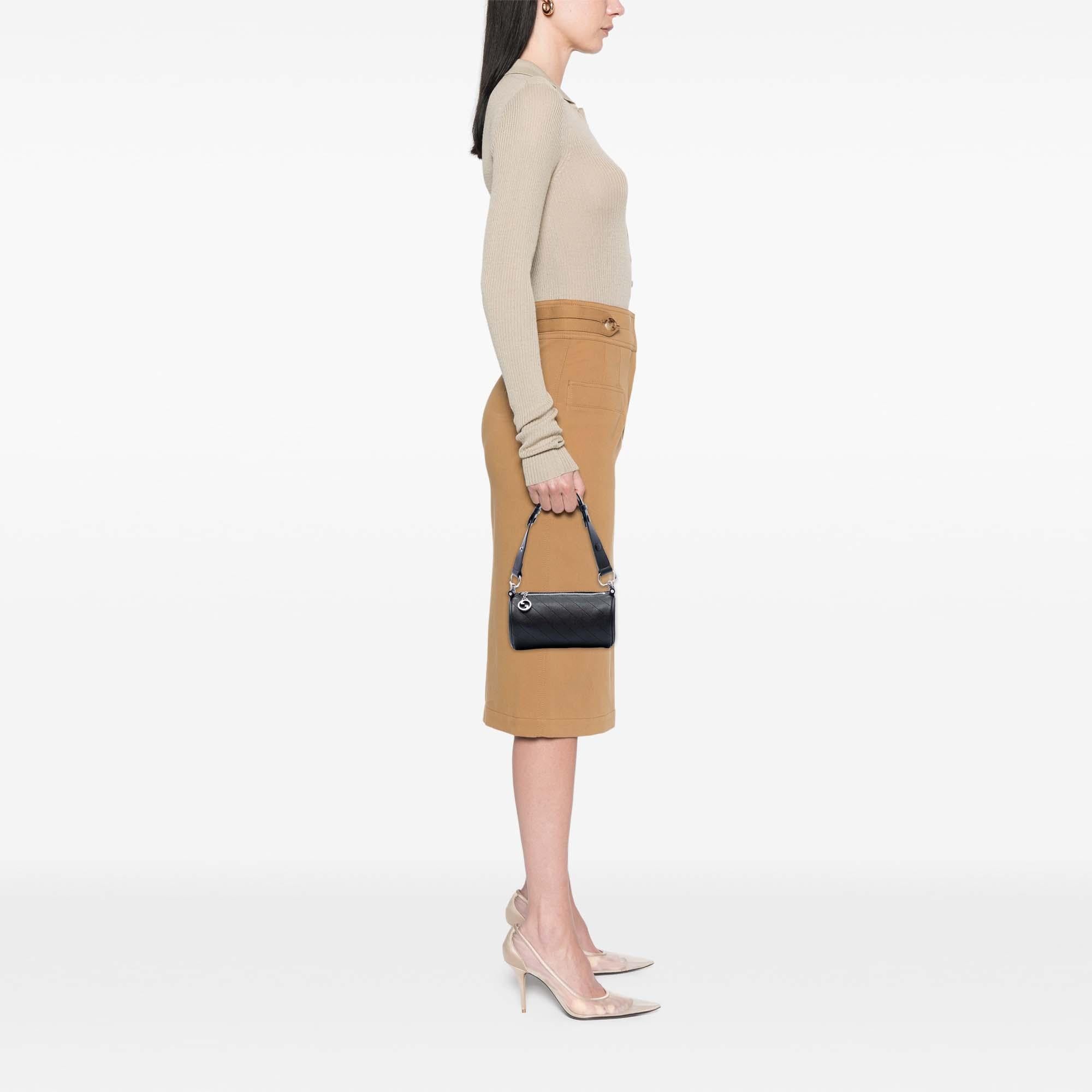 Gucci Mini Leather Blondie Barrel Shoulder Bag