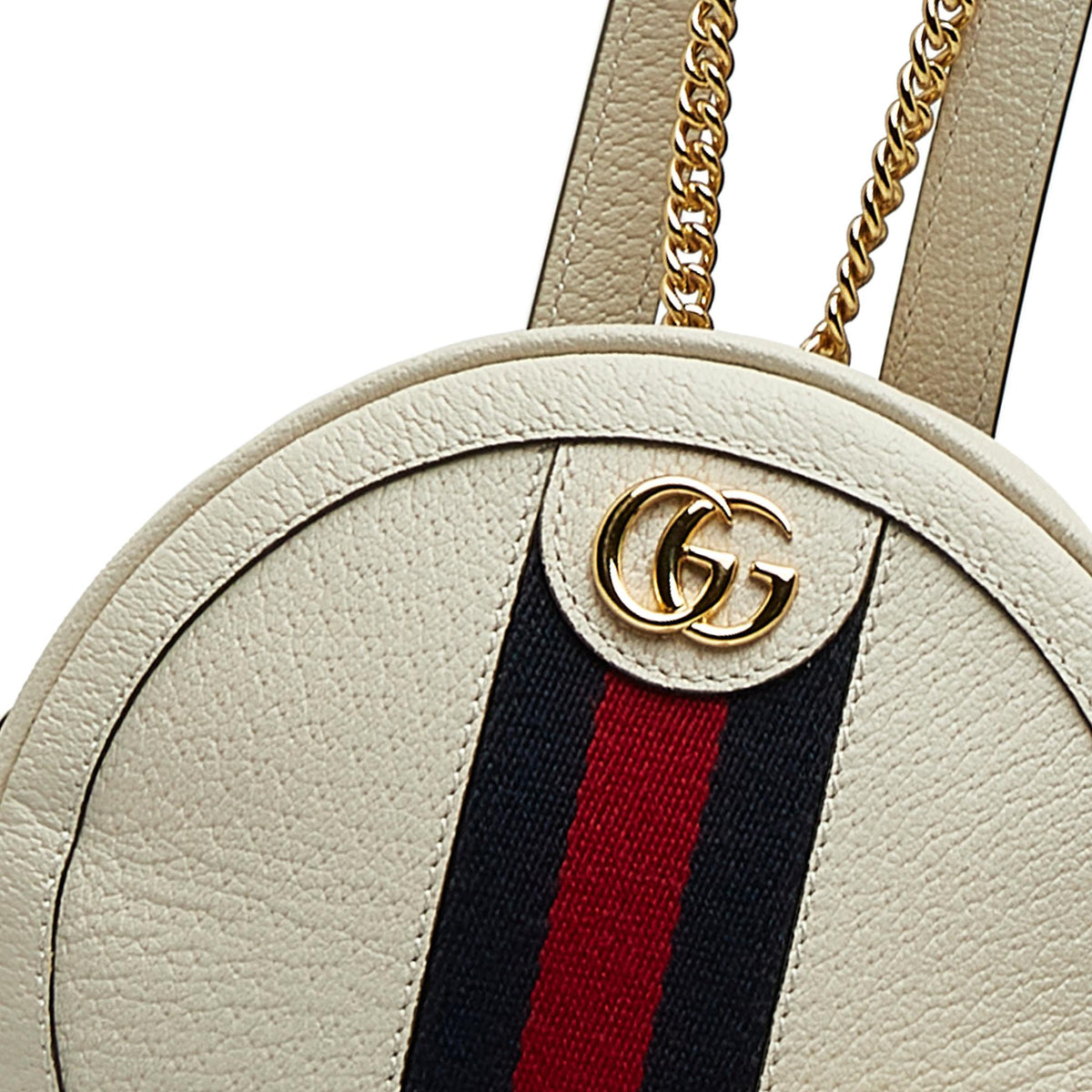 Gucci Mini Leather Round Ophidia Backpack display picture 2
