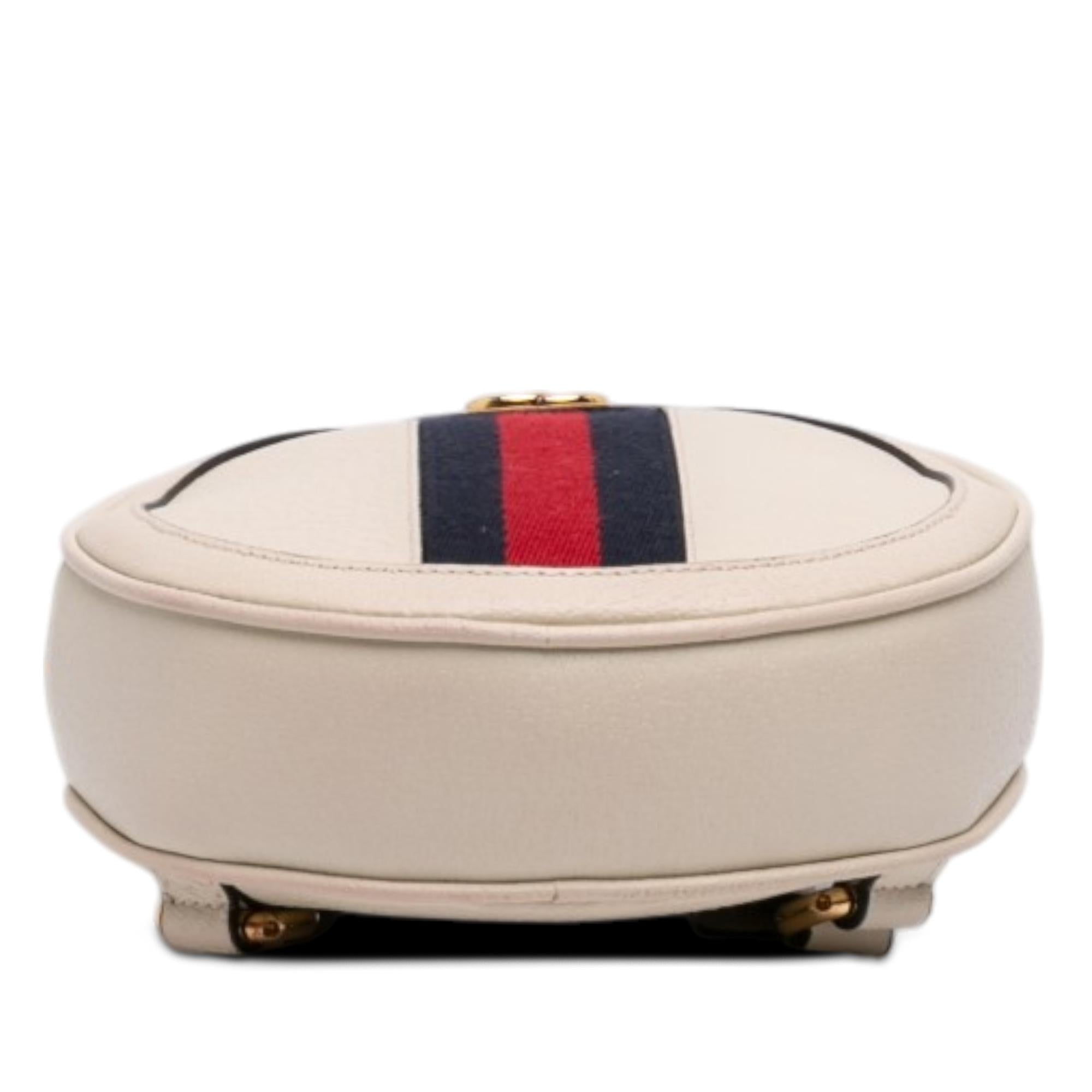 Gucci Mini Leather Round Ophidia Backpack